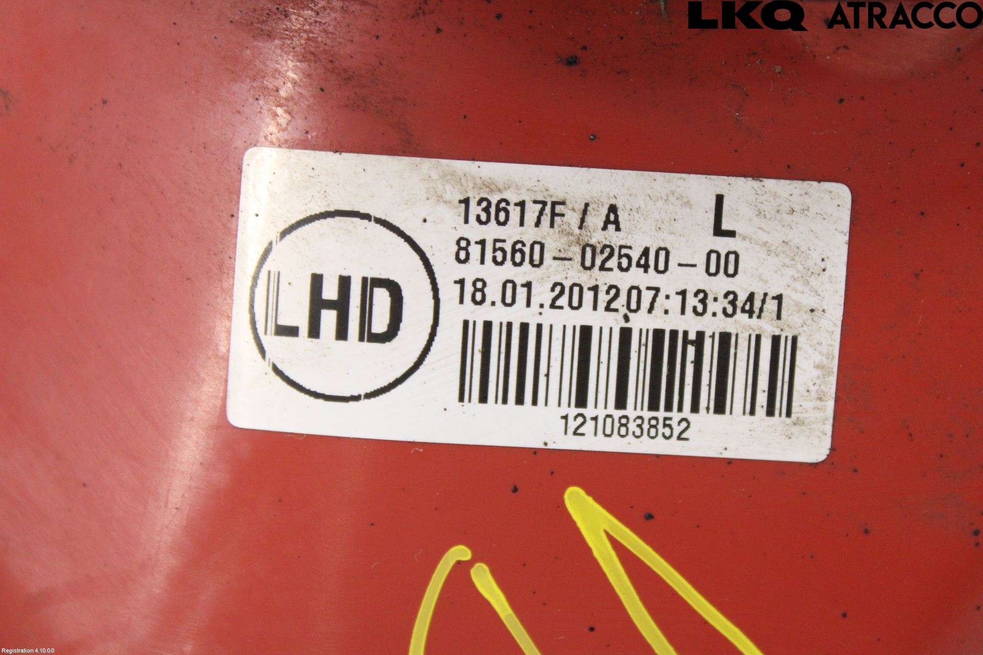 Toyota AURIS 10-12 Baklykt Venstre