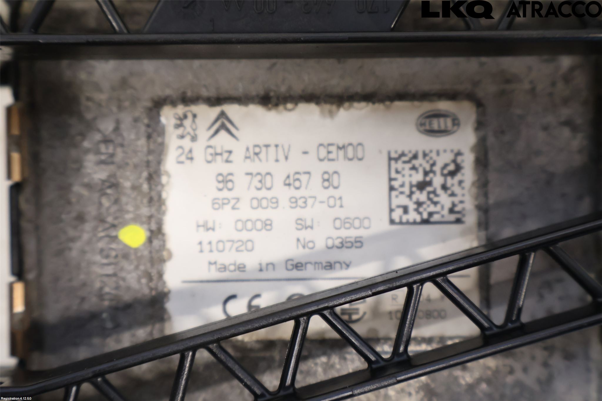 Peugeot 3008 09-16 Sensor Kollisjonsbeskyttelse