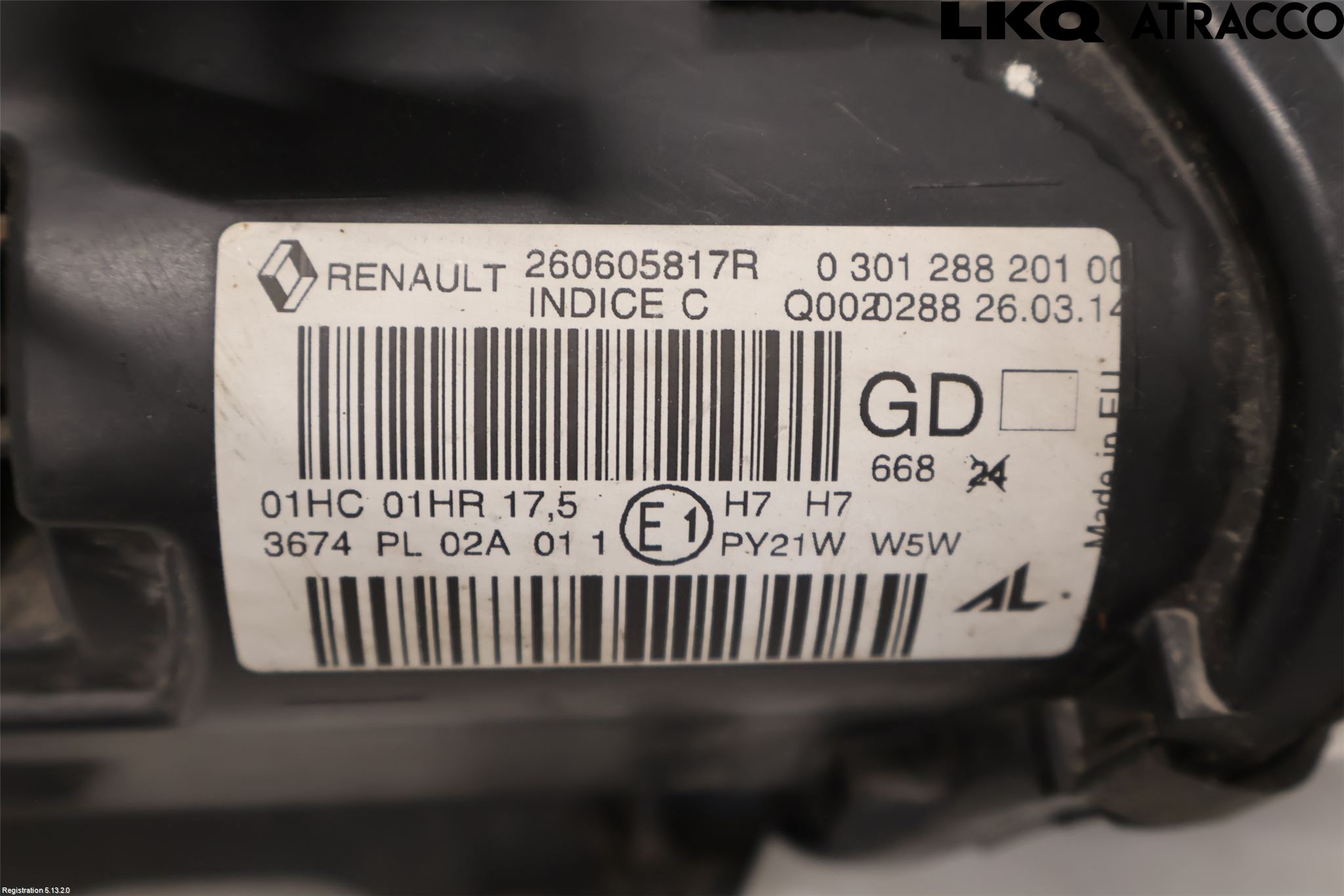 Renault MEGANE III 09-15 Frontlykt Venstre