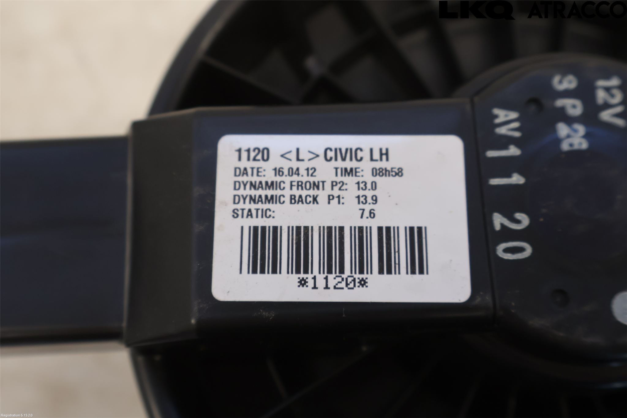 Honda CIVIC 12-16 Varmeapparat Viftemotor