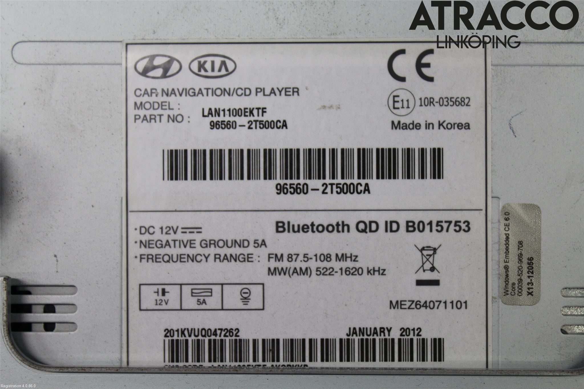 Kia OPTIMA 00-15 Stereo Radio Med Cd