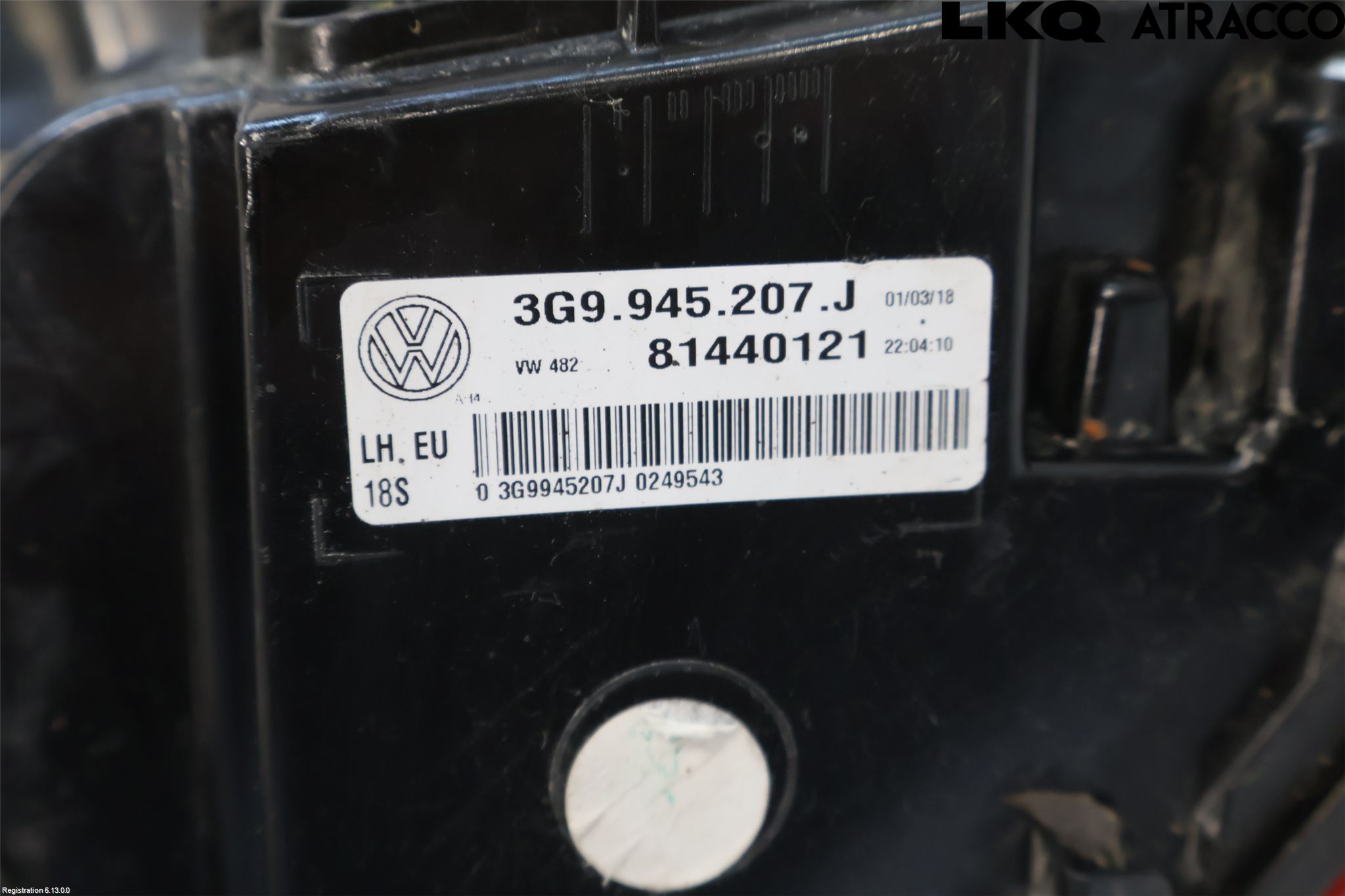 Volkswagen VW PASSAT 15-19 Baklykt Venstre
