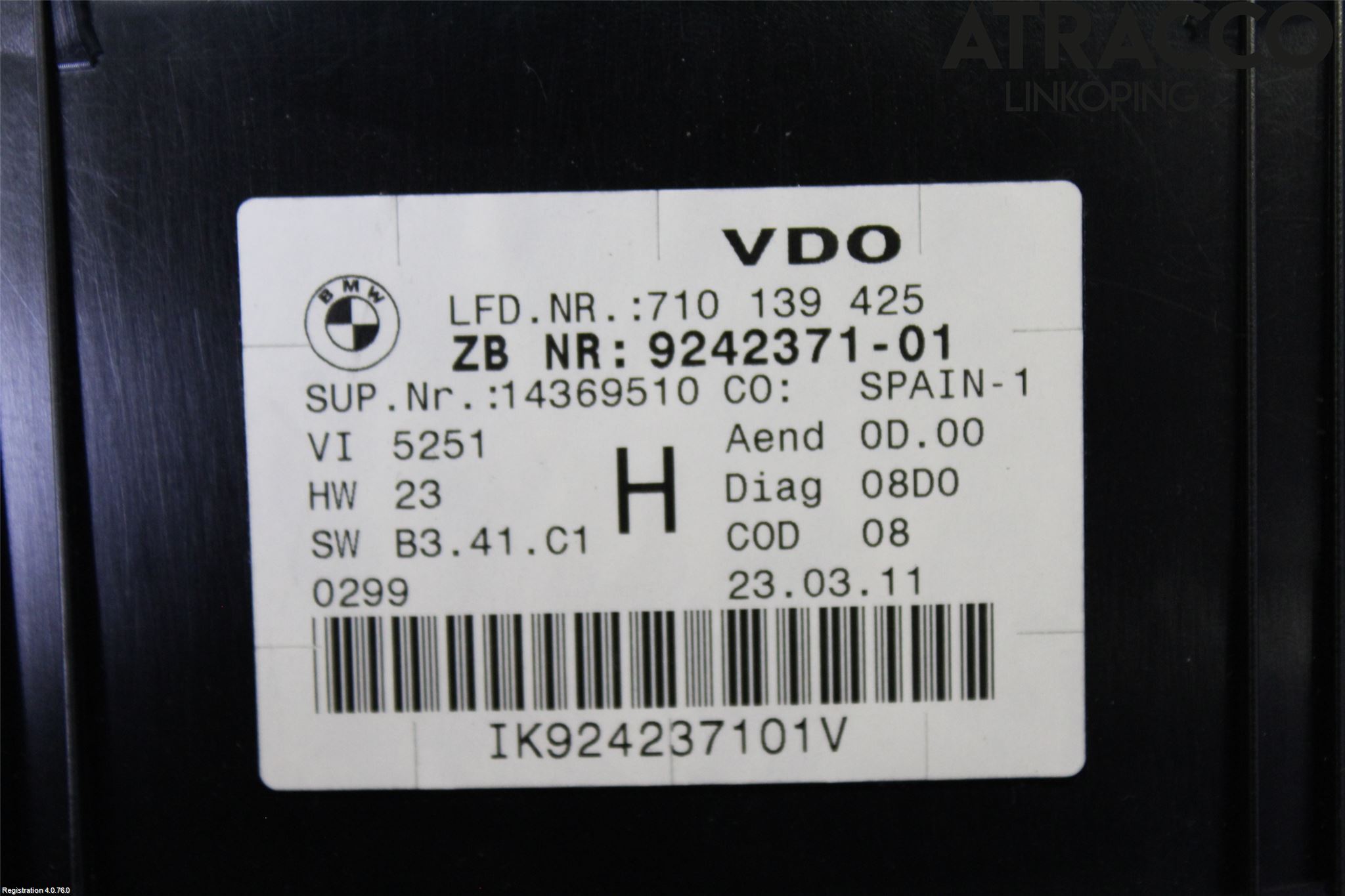 BMW X1 E84 10-15 Instr Kombinert