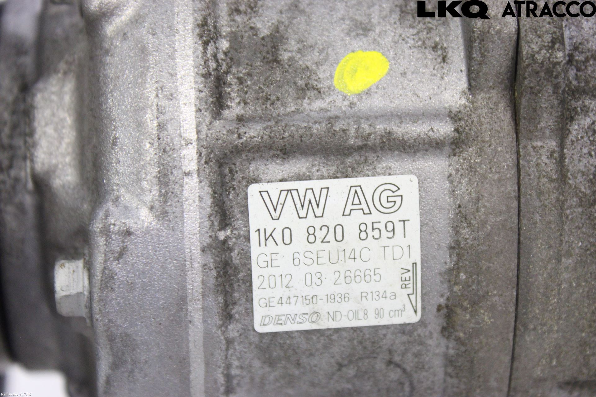 Volkswagen VW GOLF VI 09-13 Varme Ac Kompressor
