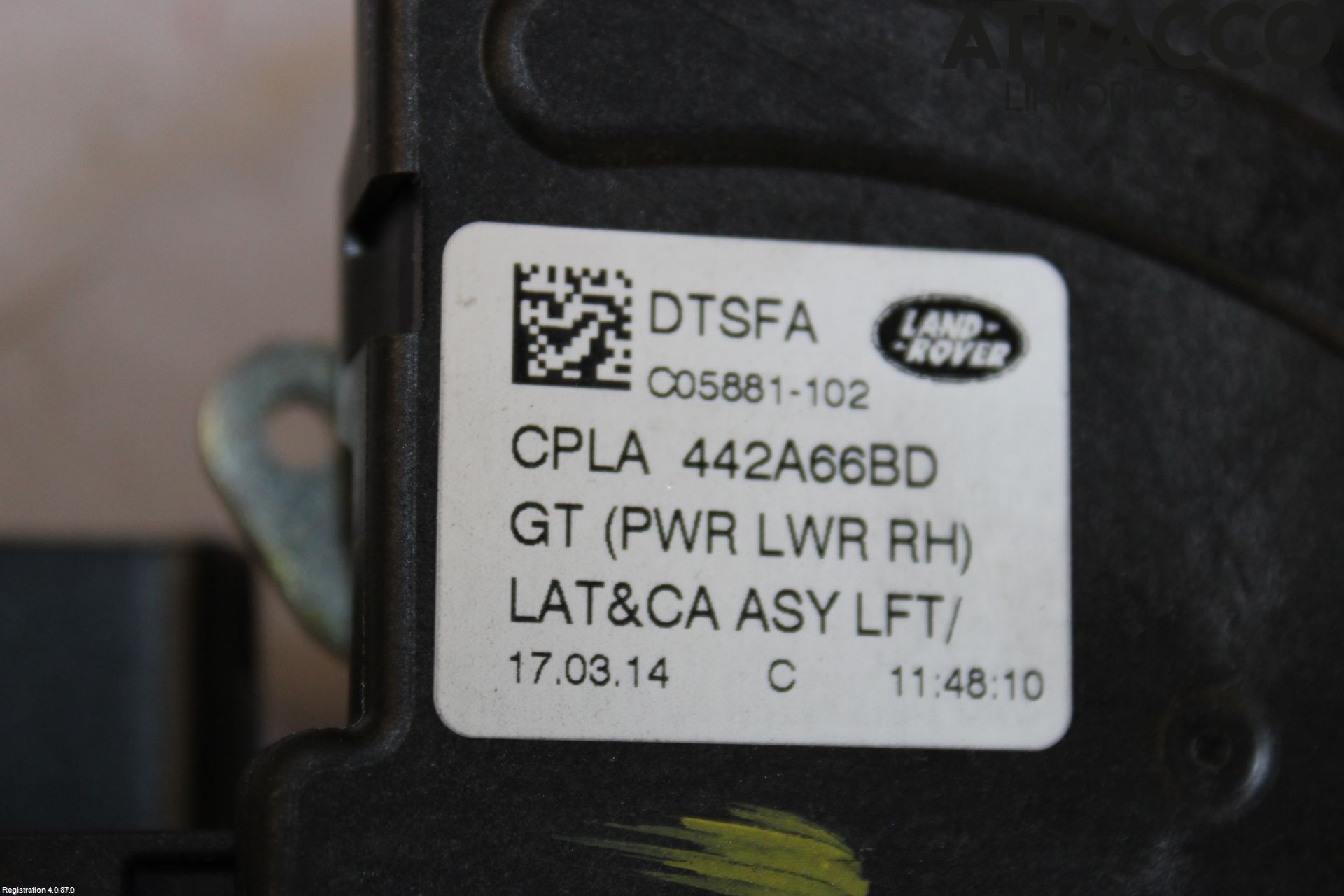 Landrover RANGE ROVER (L405) 13-21 Bakluke-Lokk Låsekasse