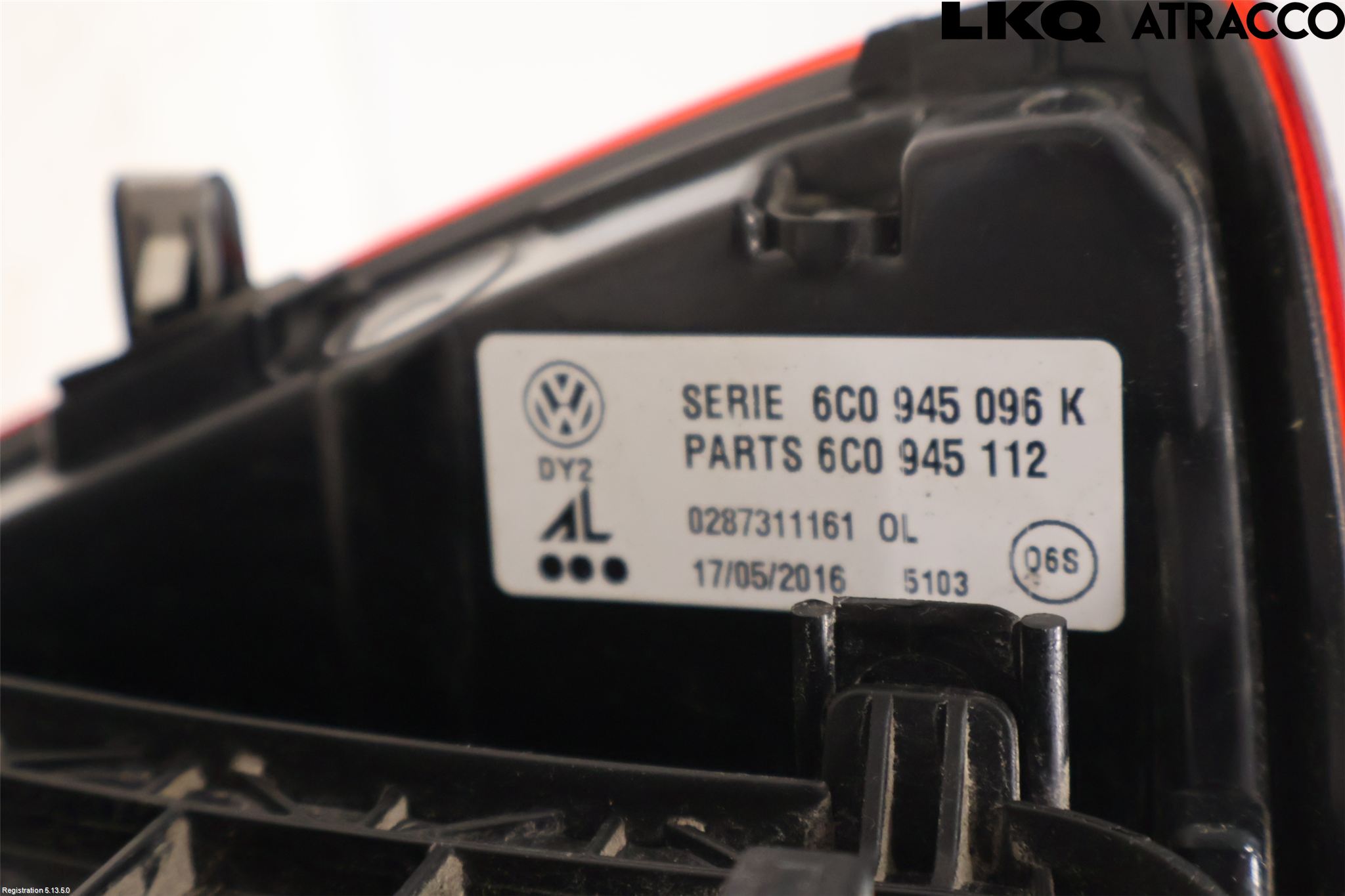 Volkswagen VW POLO 10-17 Baklykt Høyre