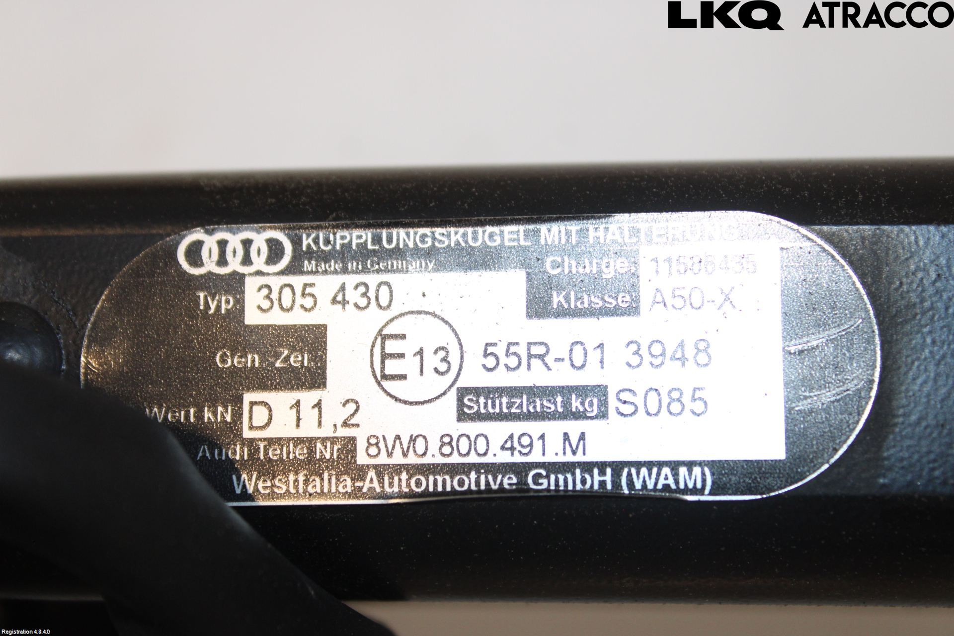 Audi A4/S4 B9 16-19 Tilhengerfeste