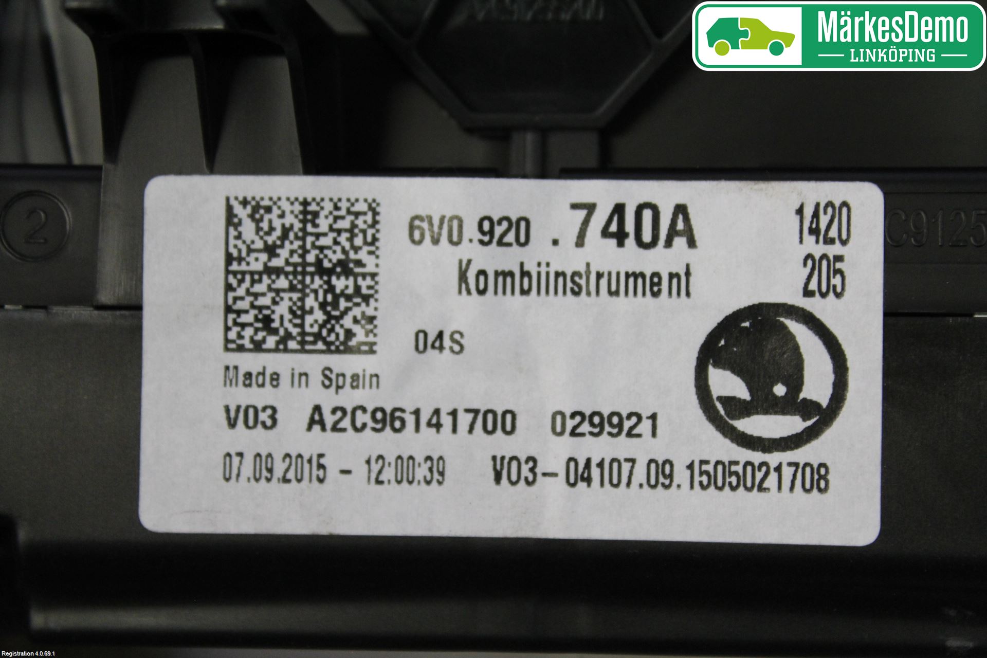 Skoda FABIA 15-21 Instr Kombinert