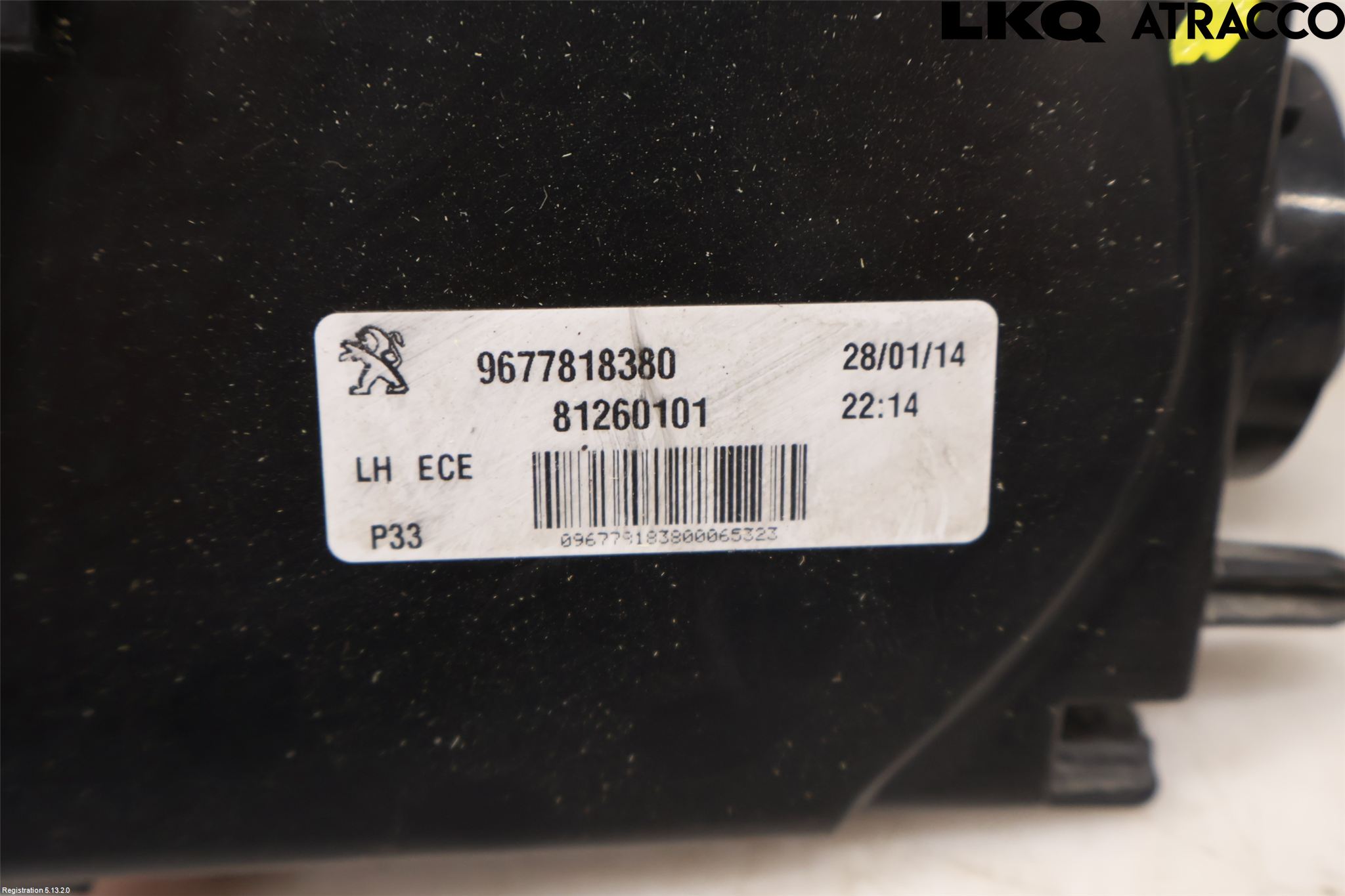 Peugeot 308 14-21 Baklykt Venstre  På Luke(Indre