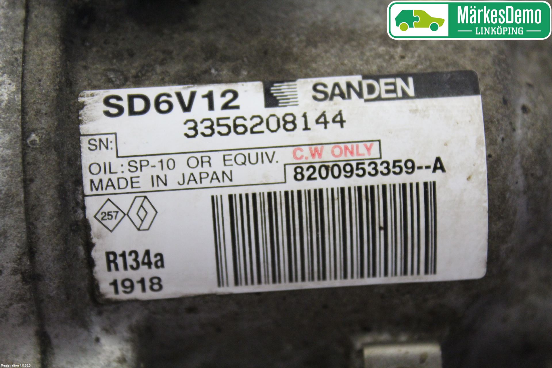 Renault CLIO III  09-12 Varme Ac Kompressor