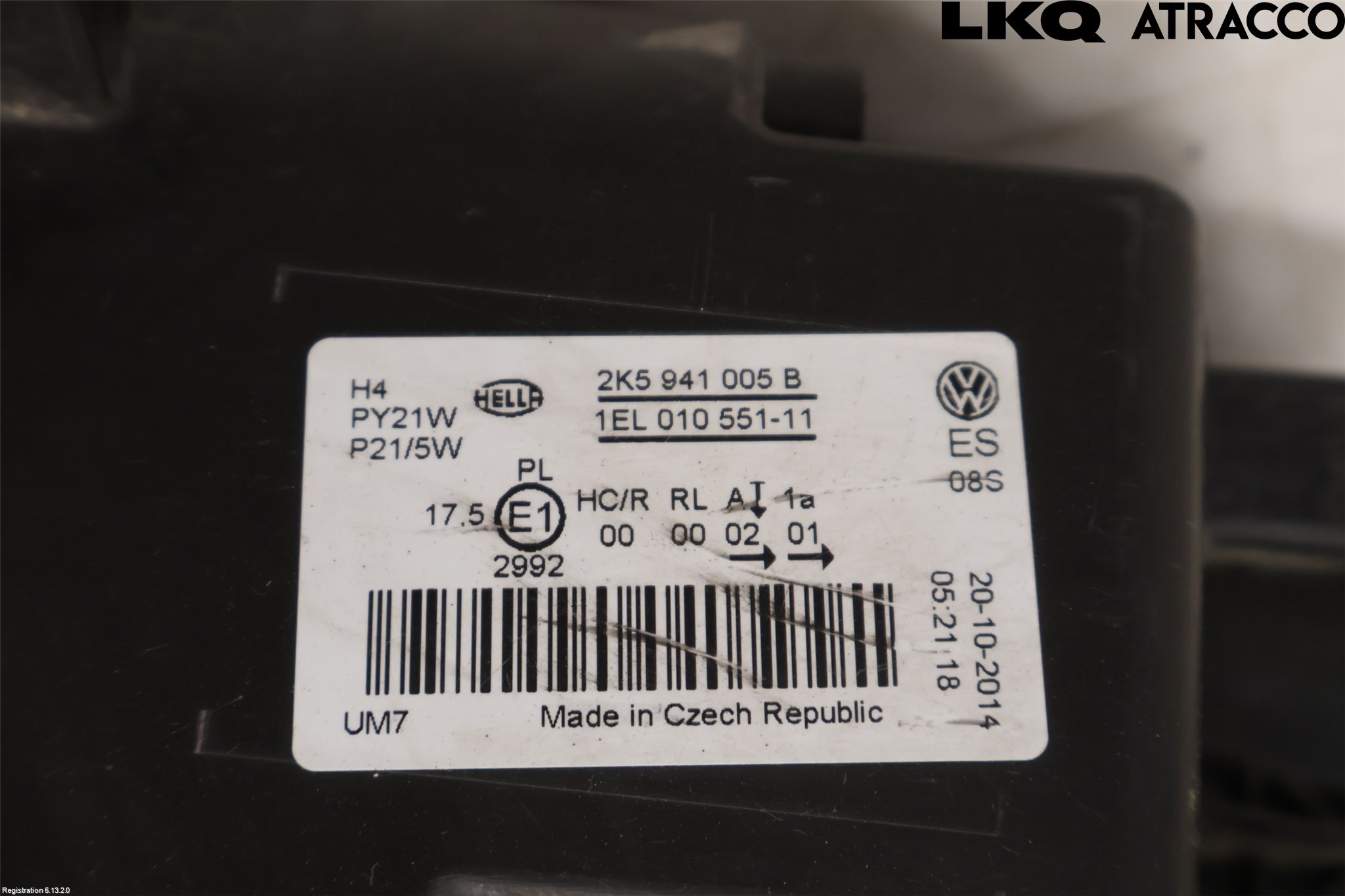 Volkswagen VW CADDY 11-15 Frontlykt Venstre
