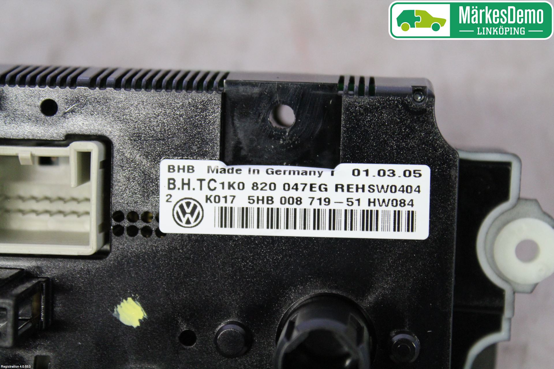 Volkswagen VW GOLF PLUS/CROSS GOLF 04-14 Varme Ac Betjening-Display