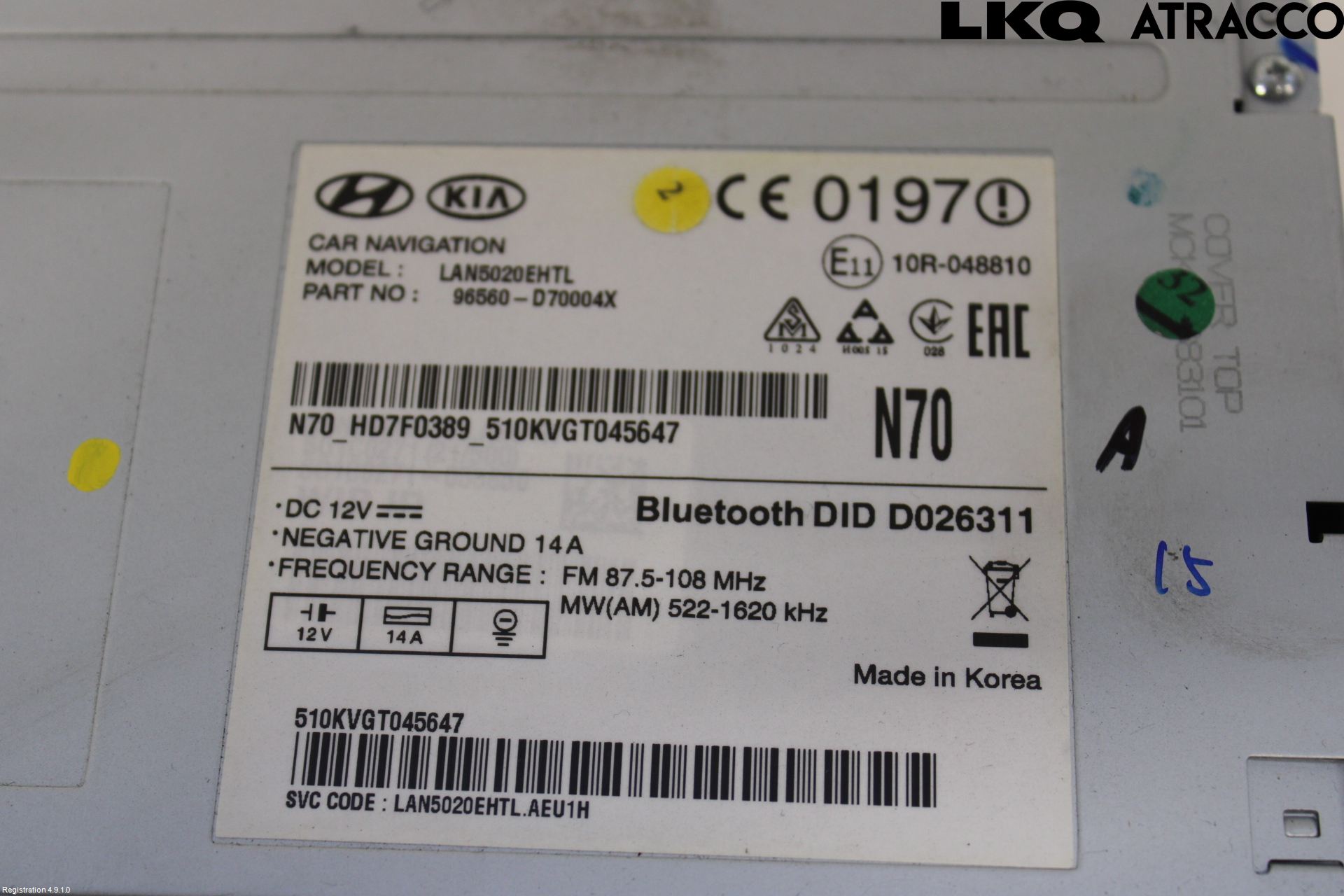 Hyundai TUCSON 05- Stereo Radio Med Cd