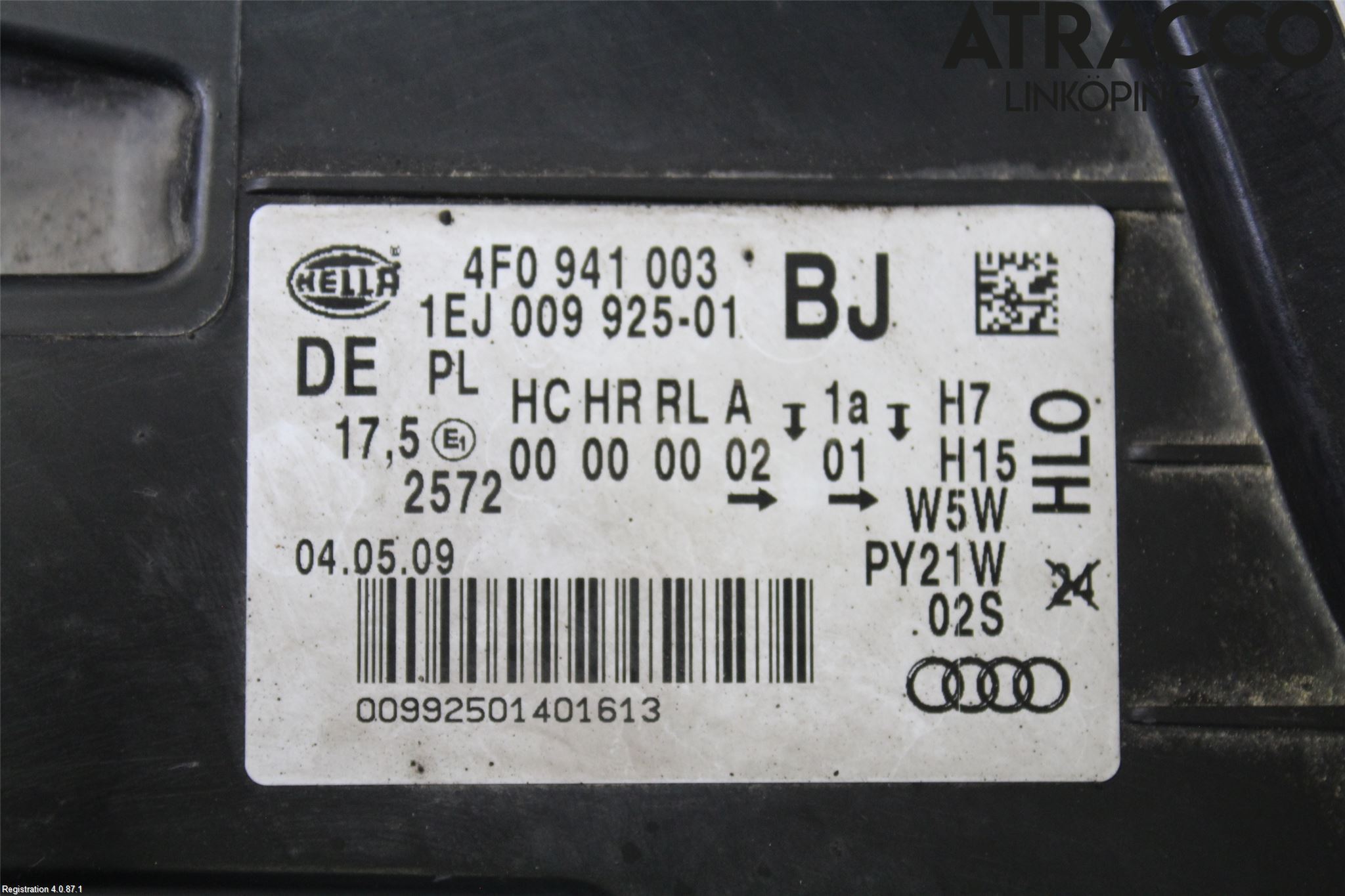 Audi A6/S6     05-11 Frontlykt Venstre