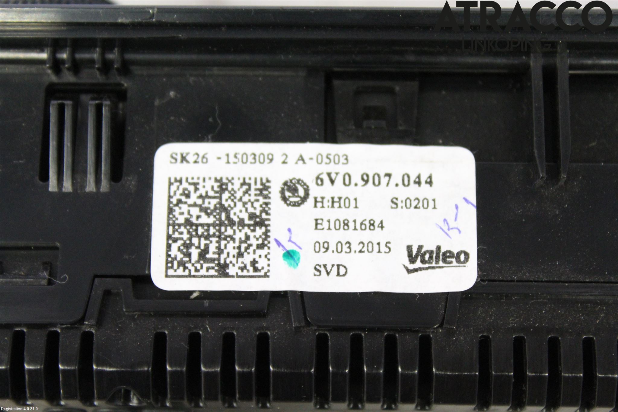 Skoda FABIA 15-21 Varme Ac Betjening-Display
