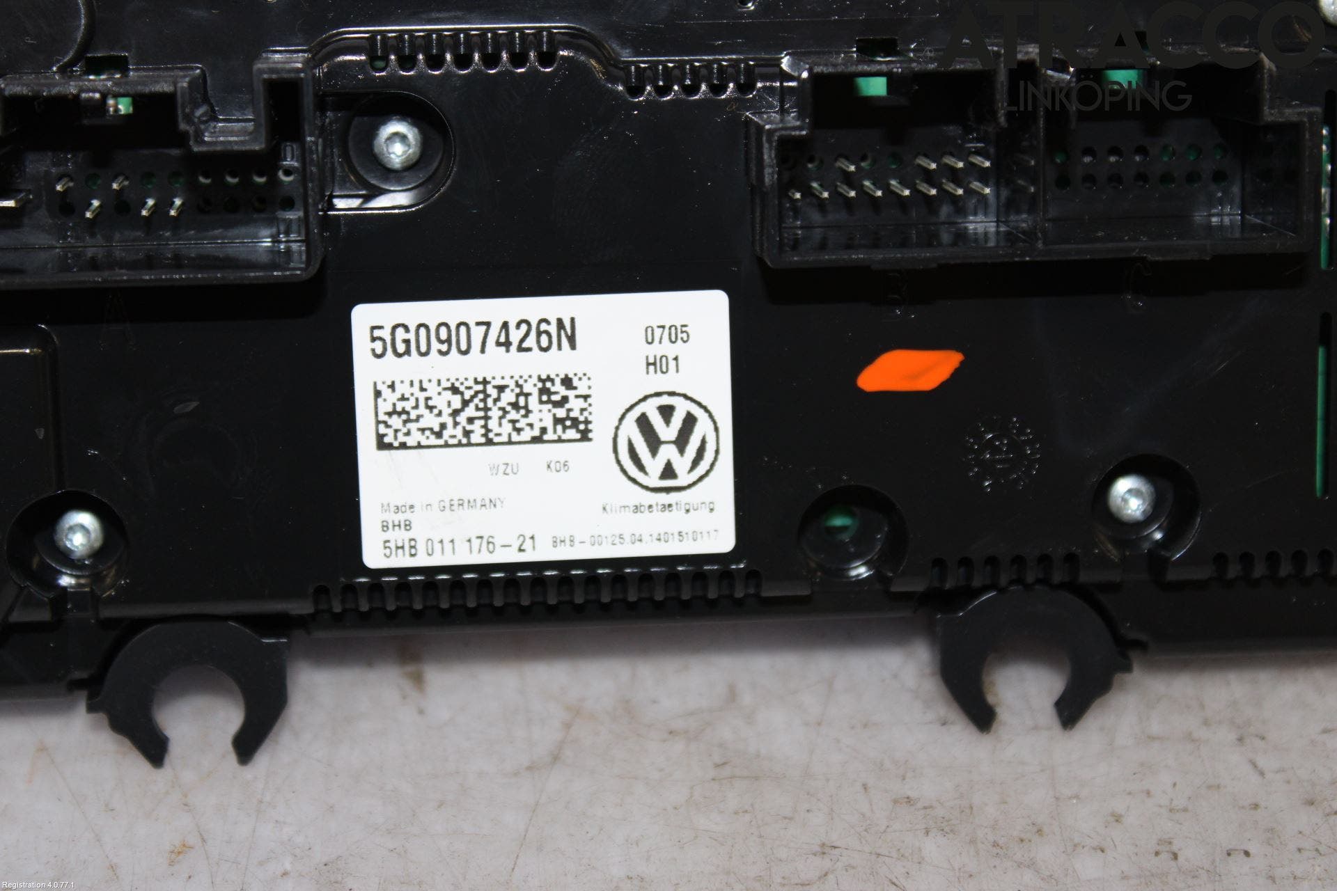 Volkswagen VW GOLF / E-GOLF VII 13-20 Varme Ac Betjening-Display