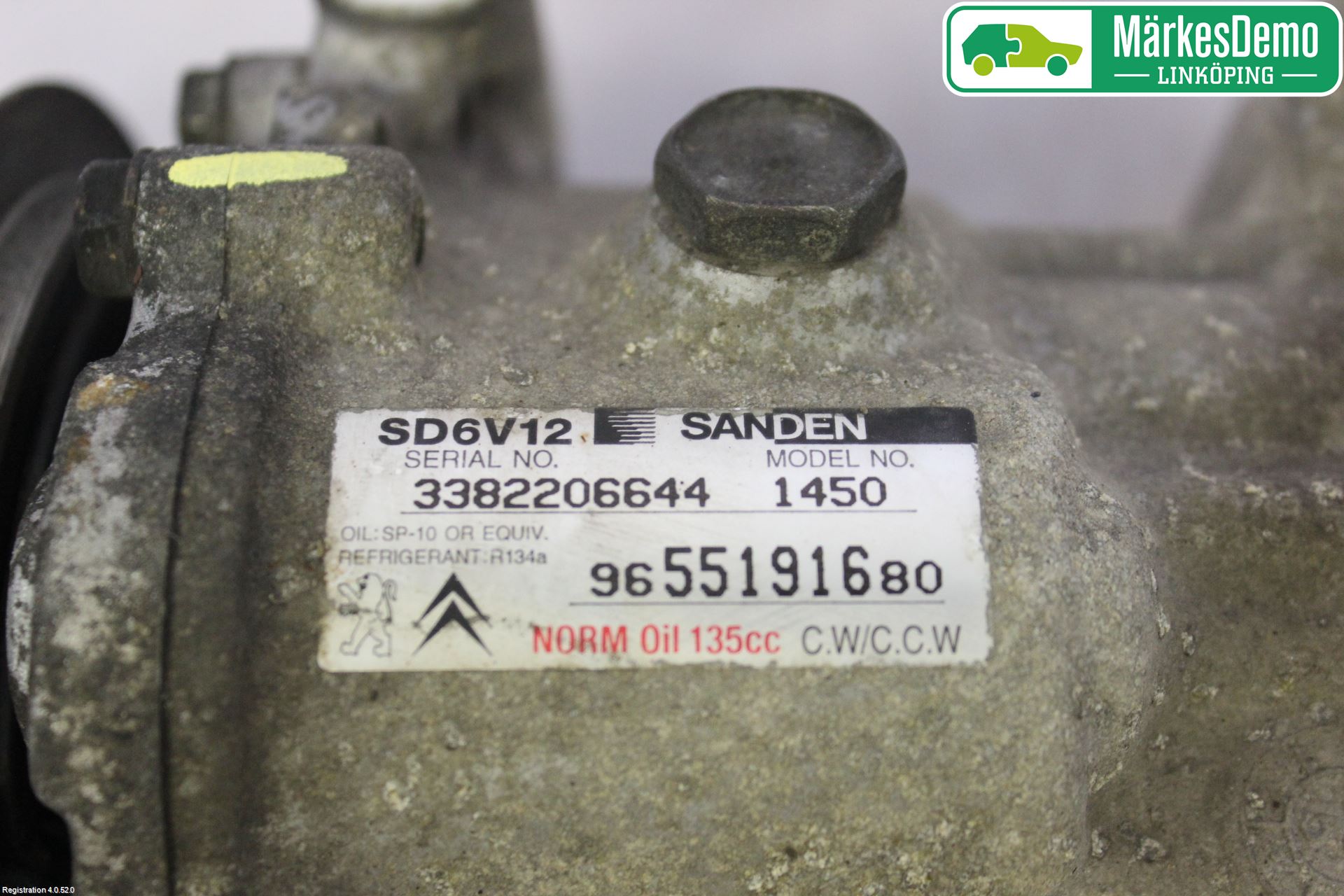 Citroen C3 05-10 Varme Ac Kompressor