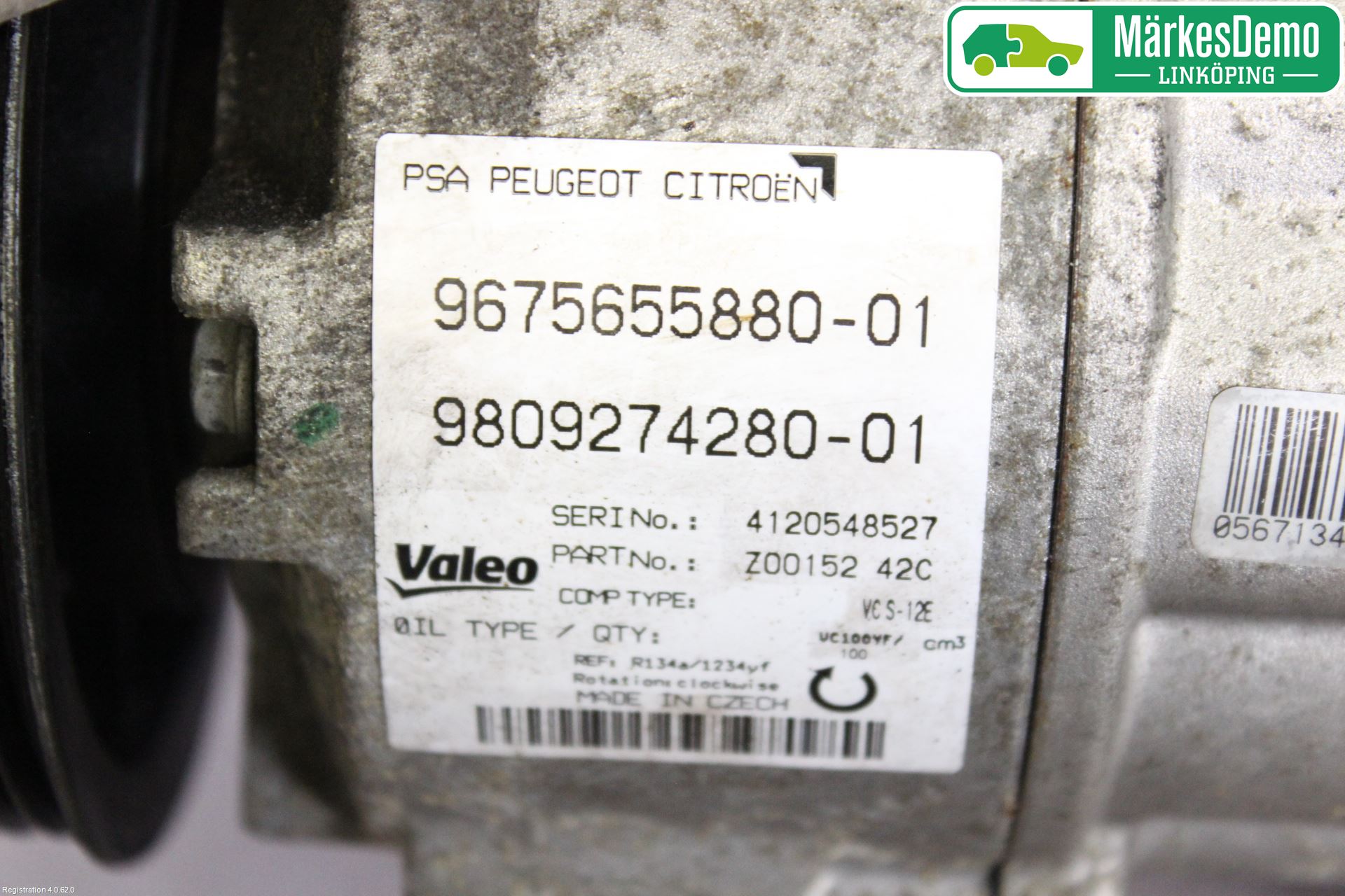 Peugeot 308 14-21 Varme Ac Kompressor