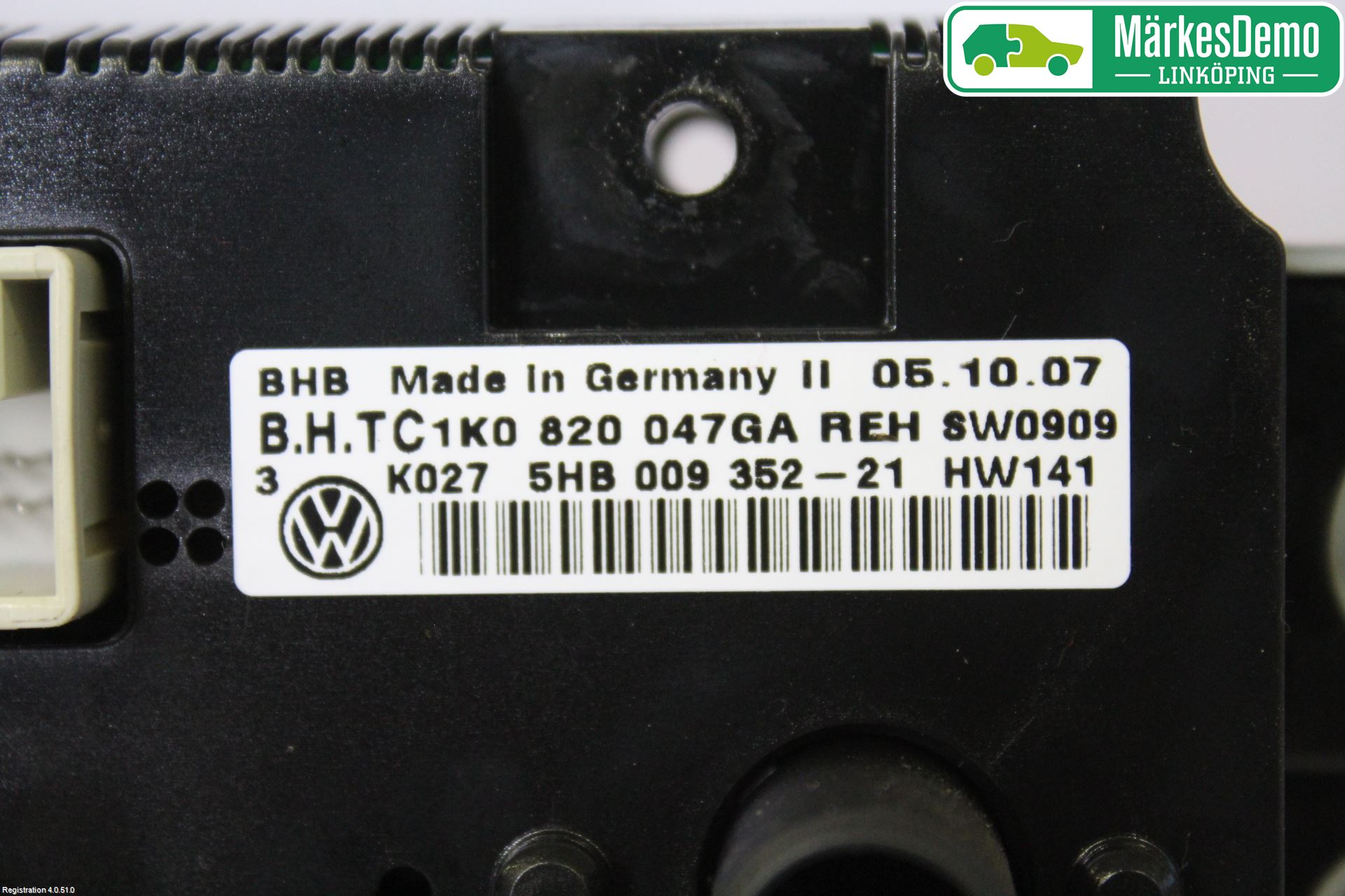 Volkswagen VW GOLF PLUS/CROSS GOLF 04-14 Varme Ac Betjening-Display