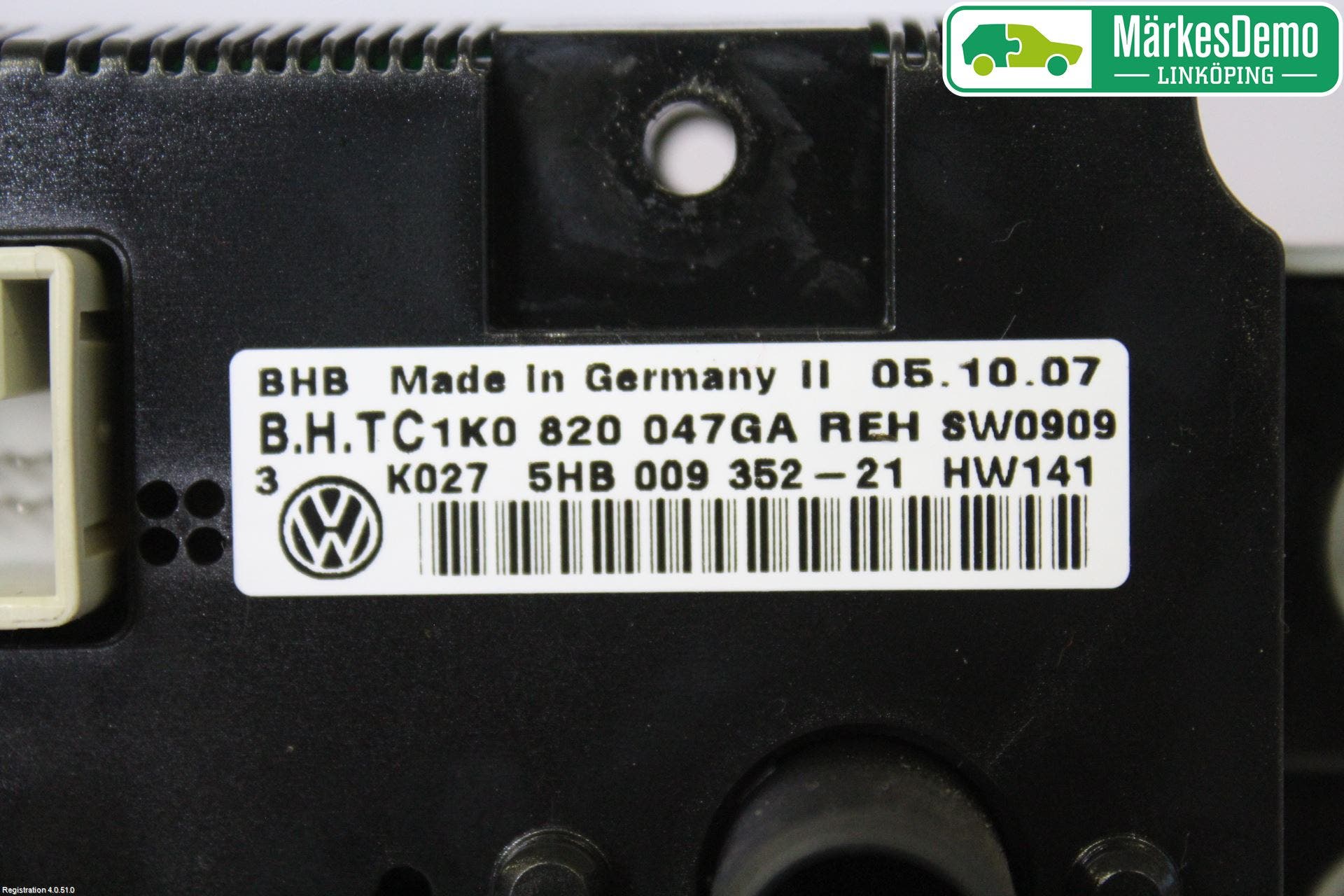 Volkswagen VW GOLF PLUS/CROSS GOLF 04-14 Varme Ac Betjening-Display