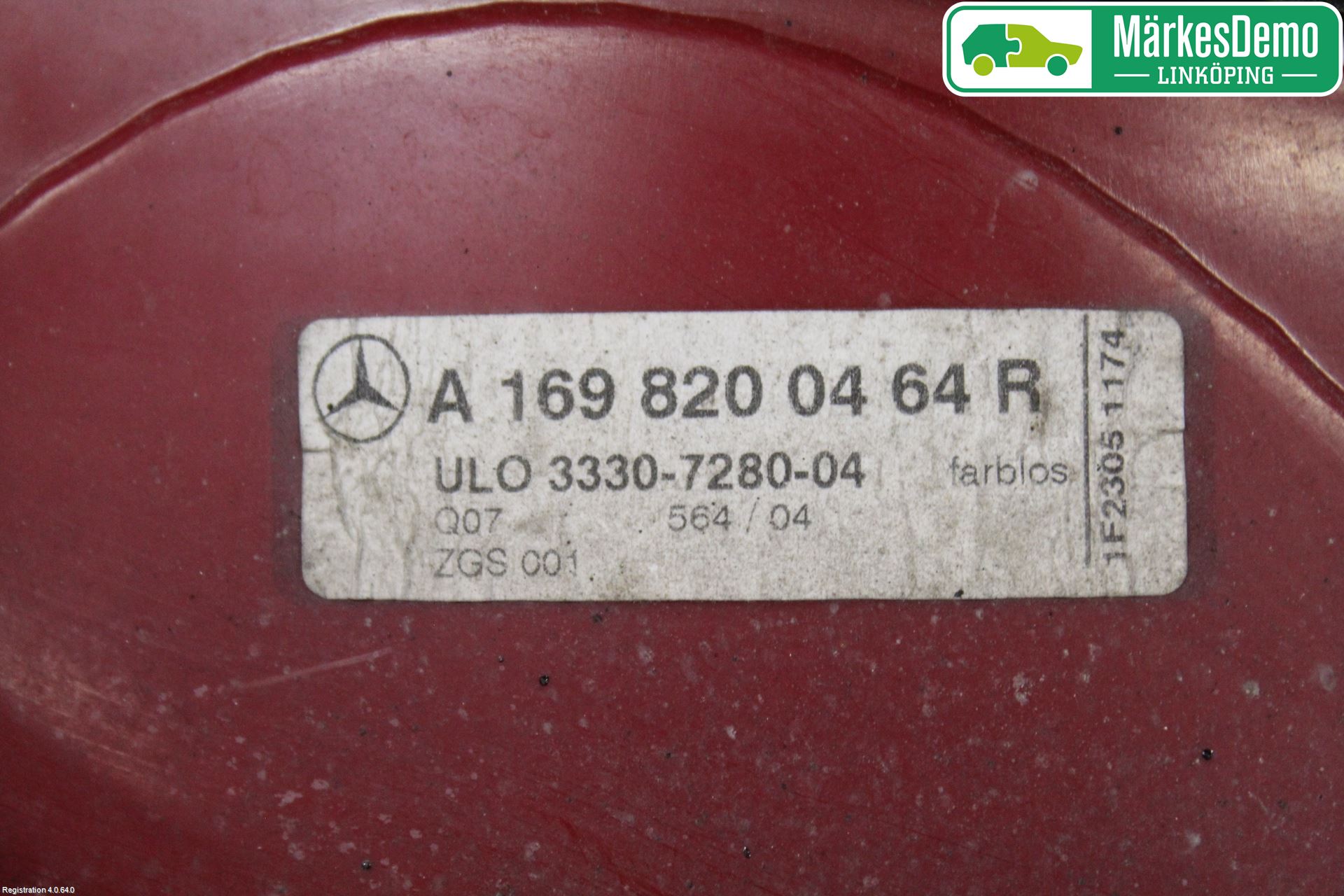 Mercedes-Benz MB A-KLASS (W169) 04-12 Baklykt Høyre