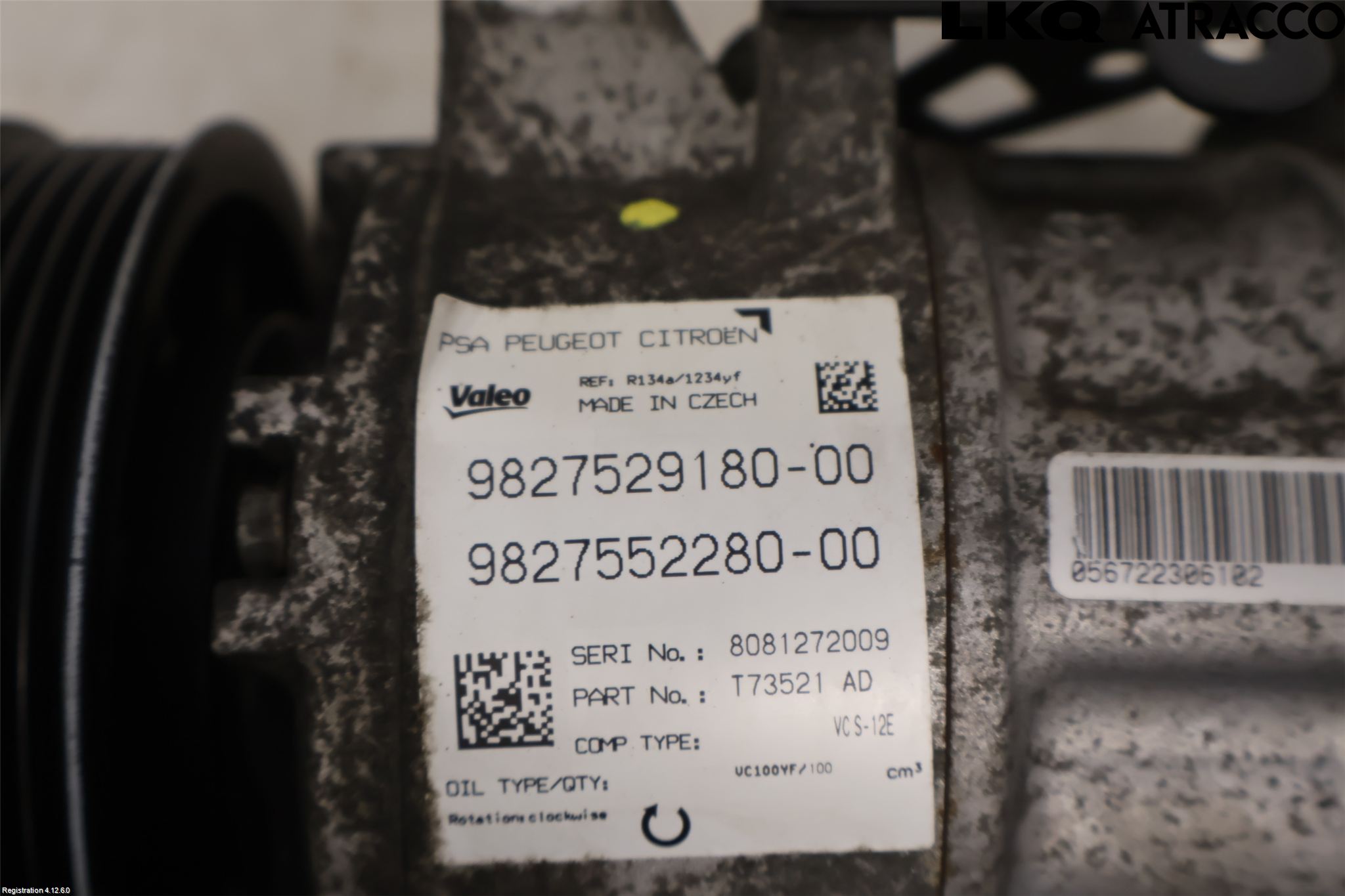 Peugeot 308 14-21 Varme Ac Kompressor