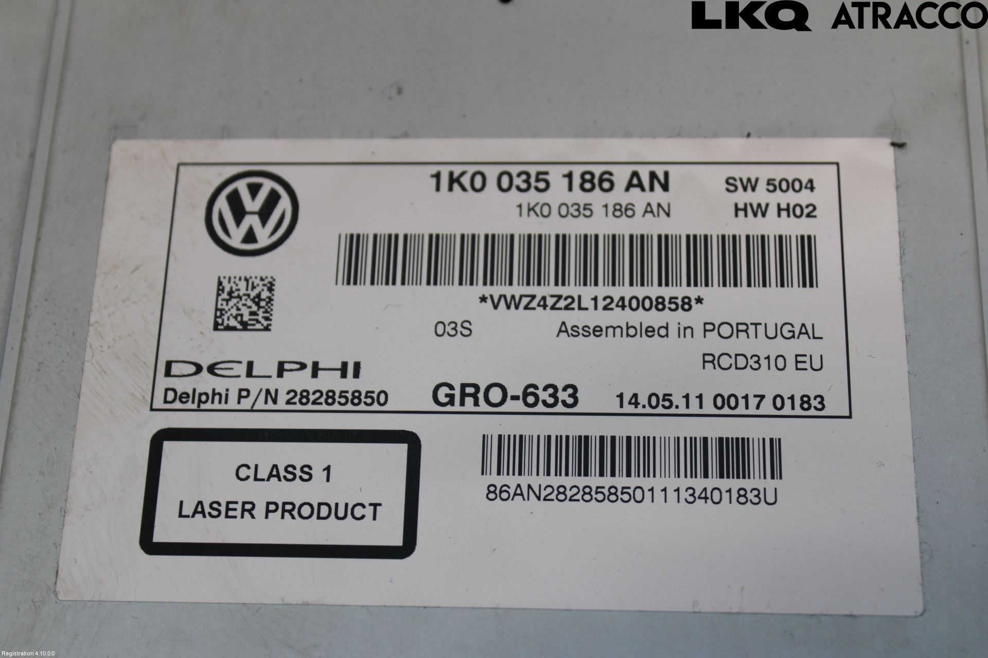 Volkswagen VW PASSAT 11-14 Stereo Radio Med Cd