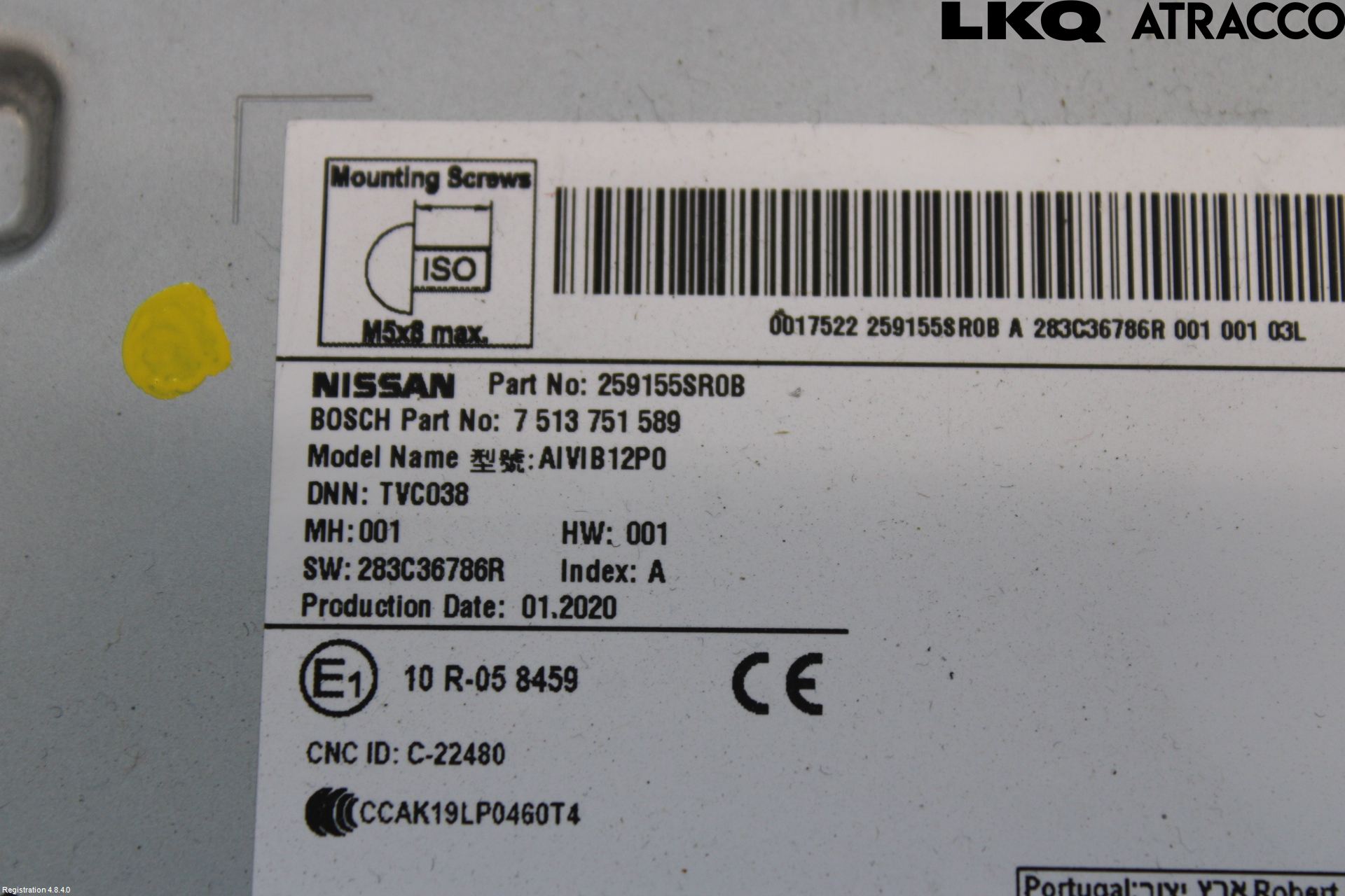 Nissan LEAF 18- Stereo Radio Med Cd