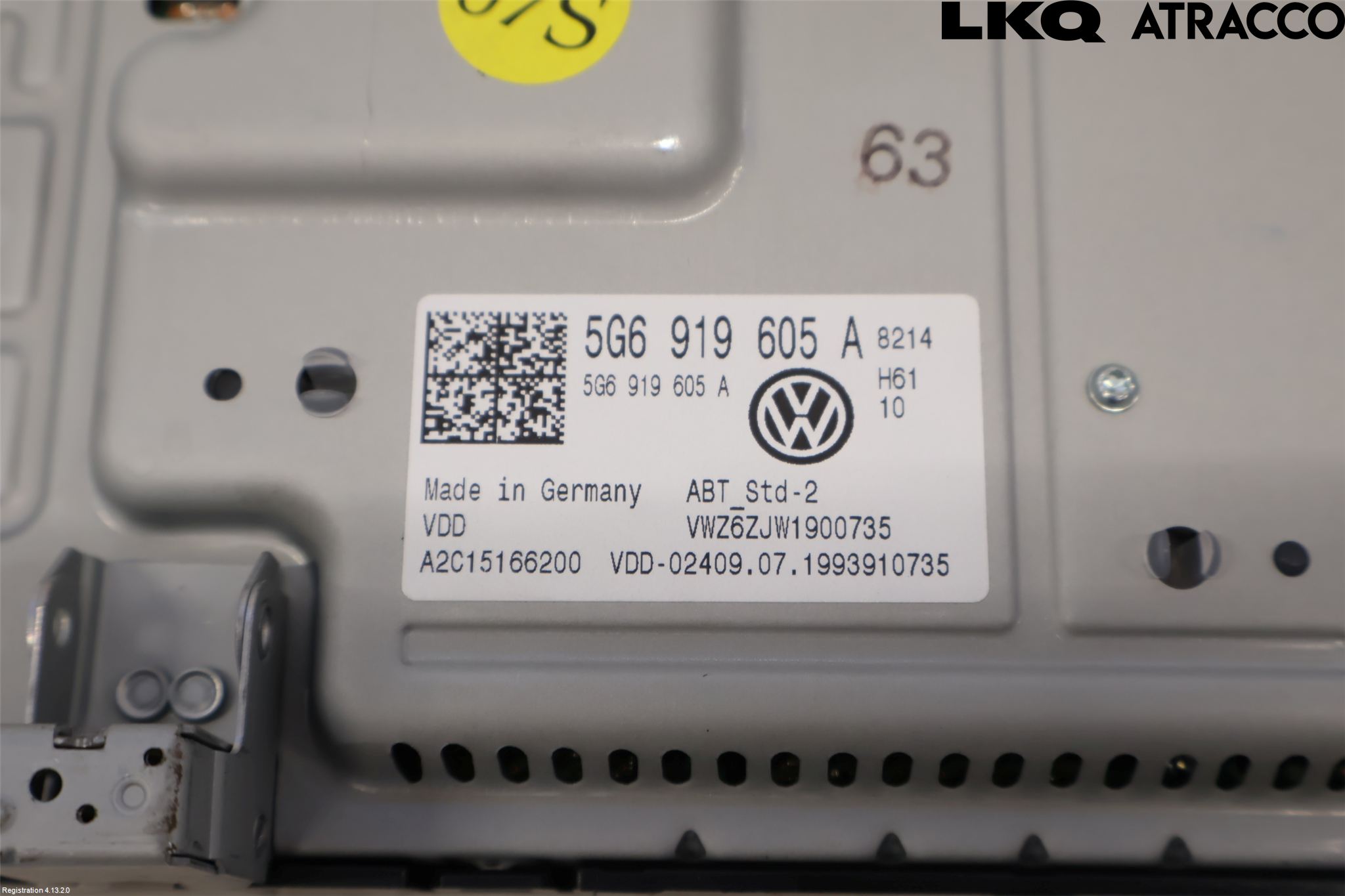 Volkswagen VW GOLF / E-GOLF VII 13-20 Multifunktionsdisplay
