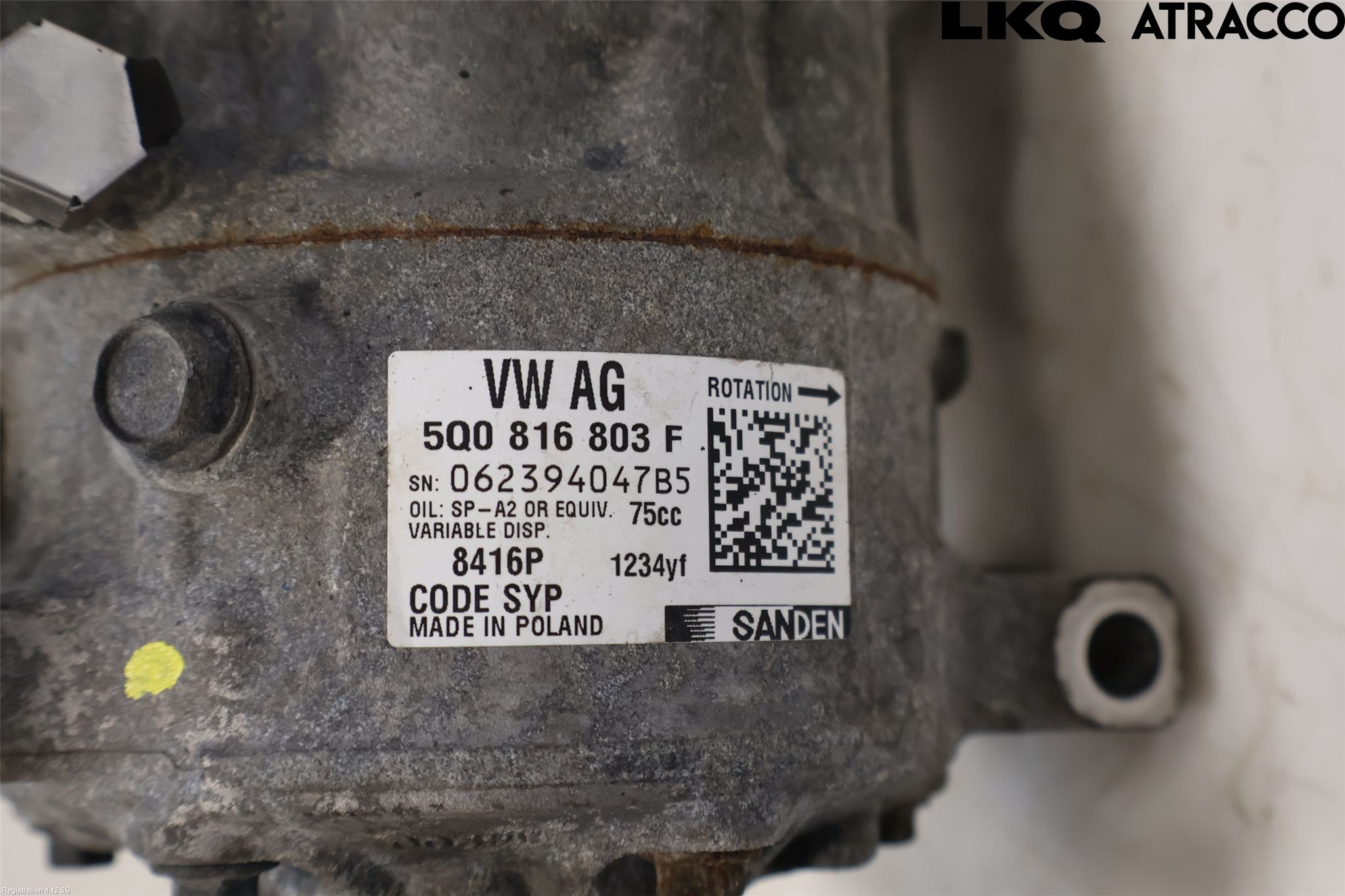 Volkswagen VW TIGUAN 16-24 Varme Ac Kompressor