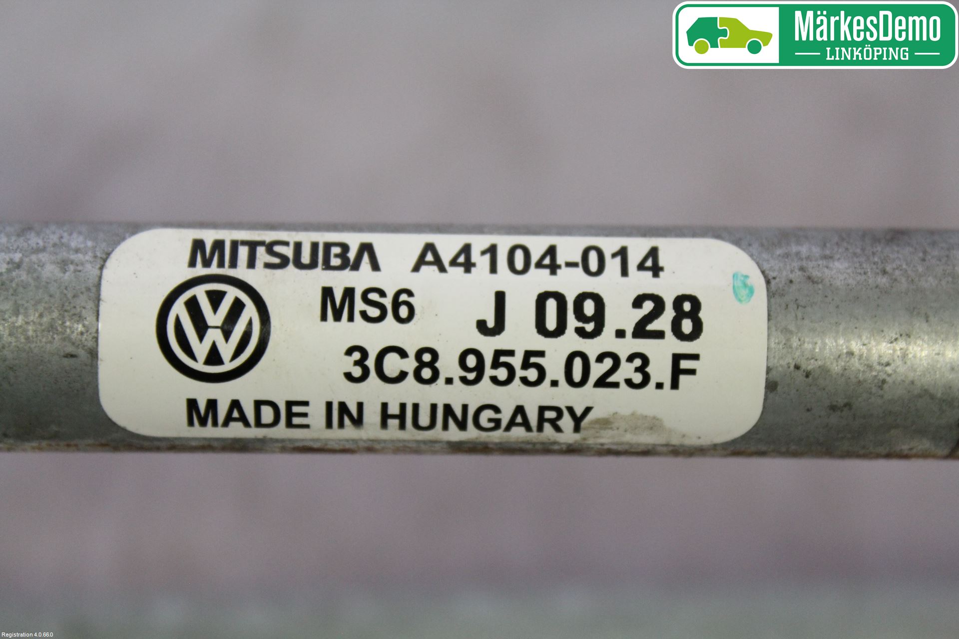 Volkswagen VW PASSAT CC 08-16 Viskeroverføring Frontrute