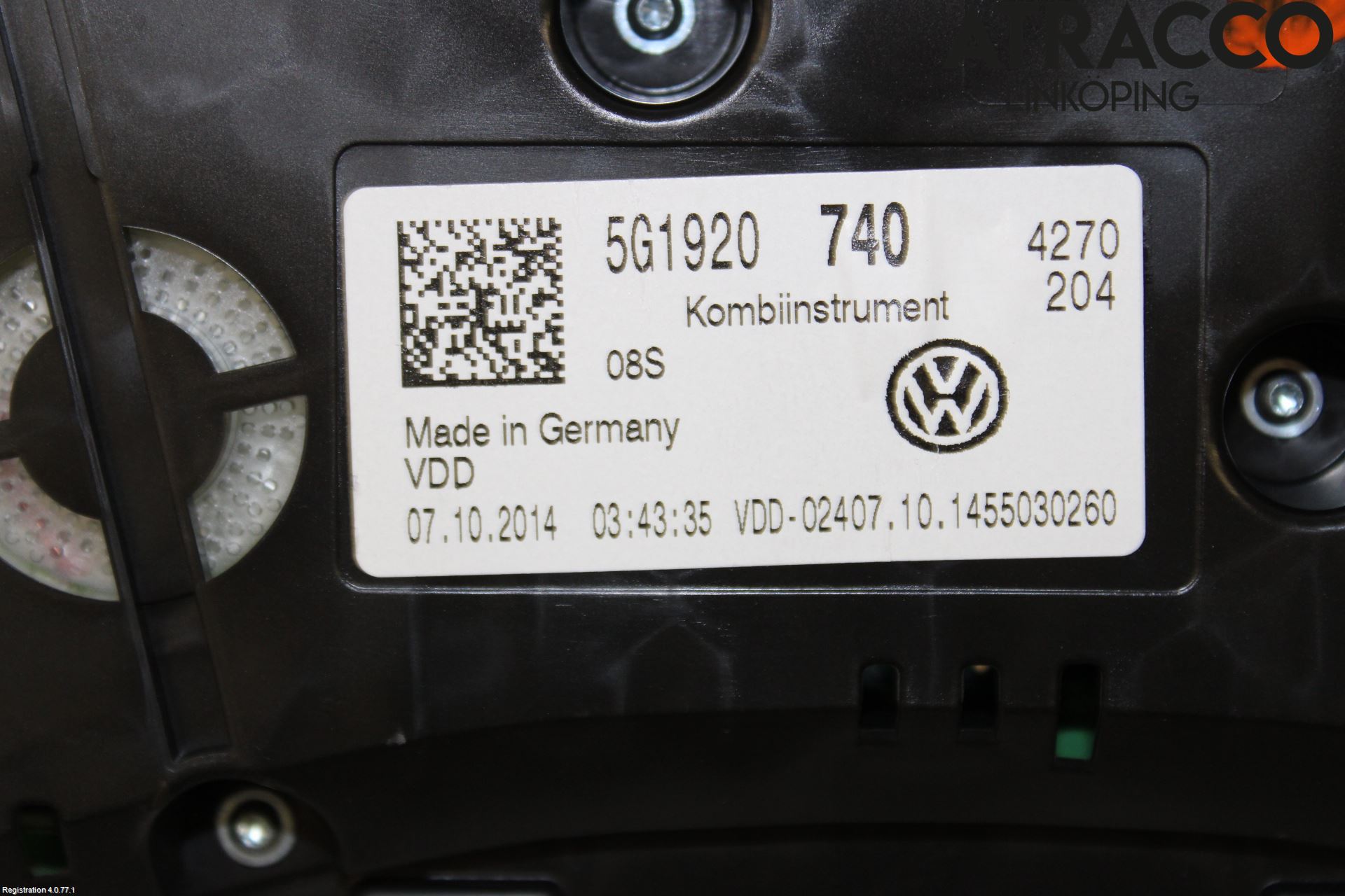 Volkswagen VW GOLF / E-GOLF VII 13-20 Instr Kombinert