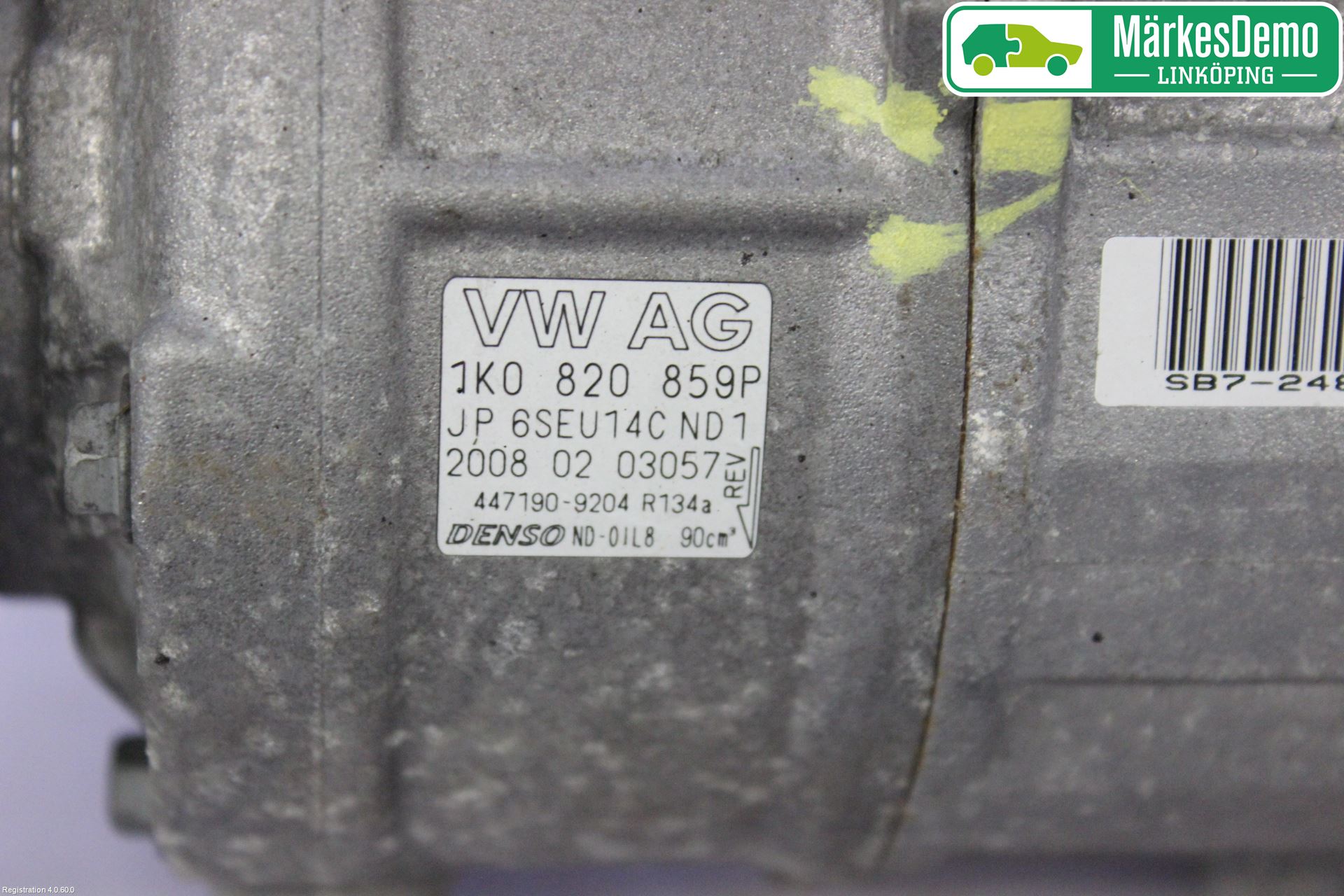 Volkswagen VW PASSAT CC 08-16 Varme Ac Kompressor