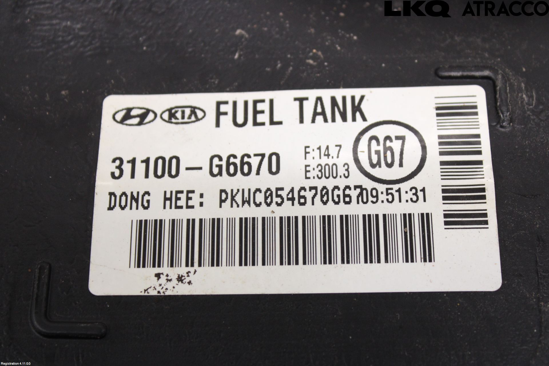 Kia PICANTO 17- Drivstofftank