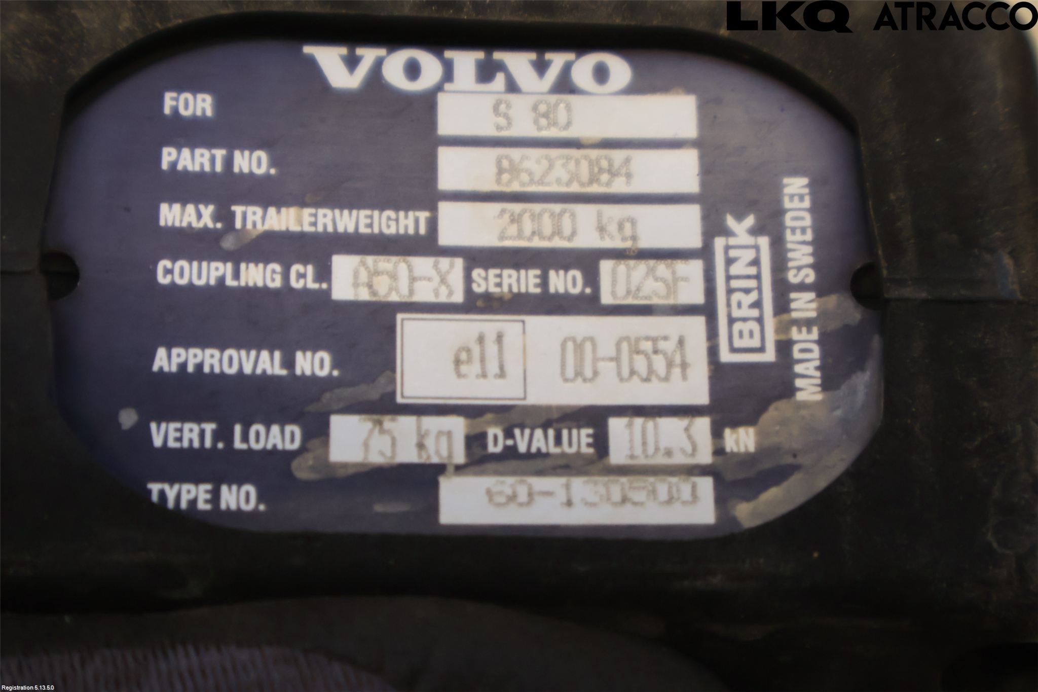 Volvo S80 99-03 Tilhengerfeste