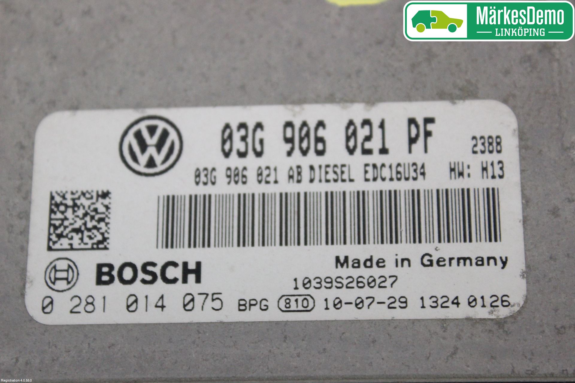 Volkswagen VW CADDY      04-10 Styreenhet Dieselpumpe