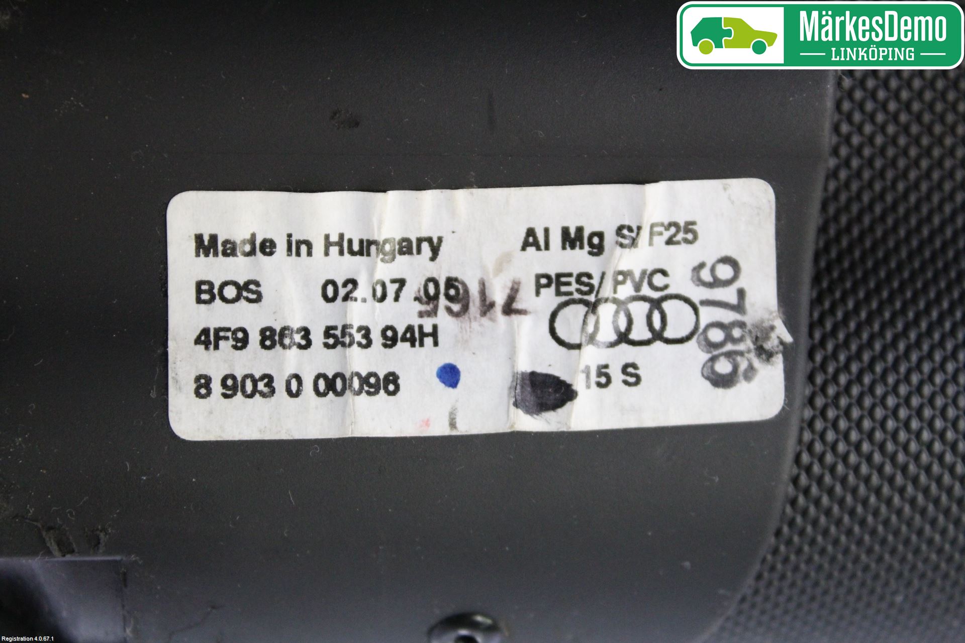 Audi A6/S6     05-11 Innr Innsyn Beskytelse Stv