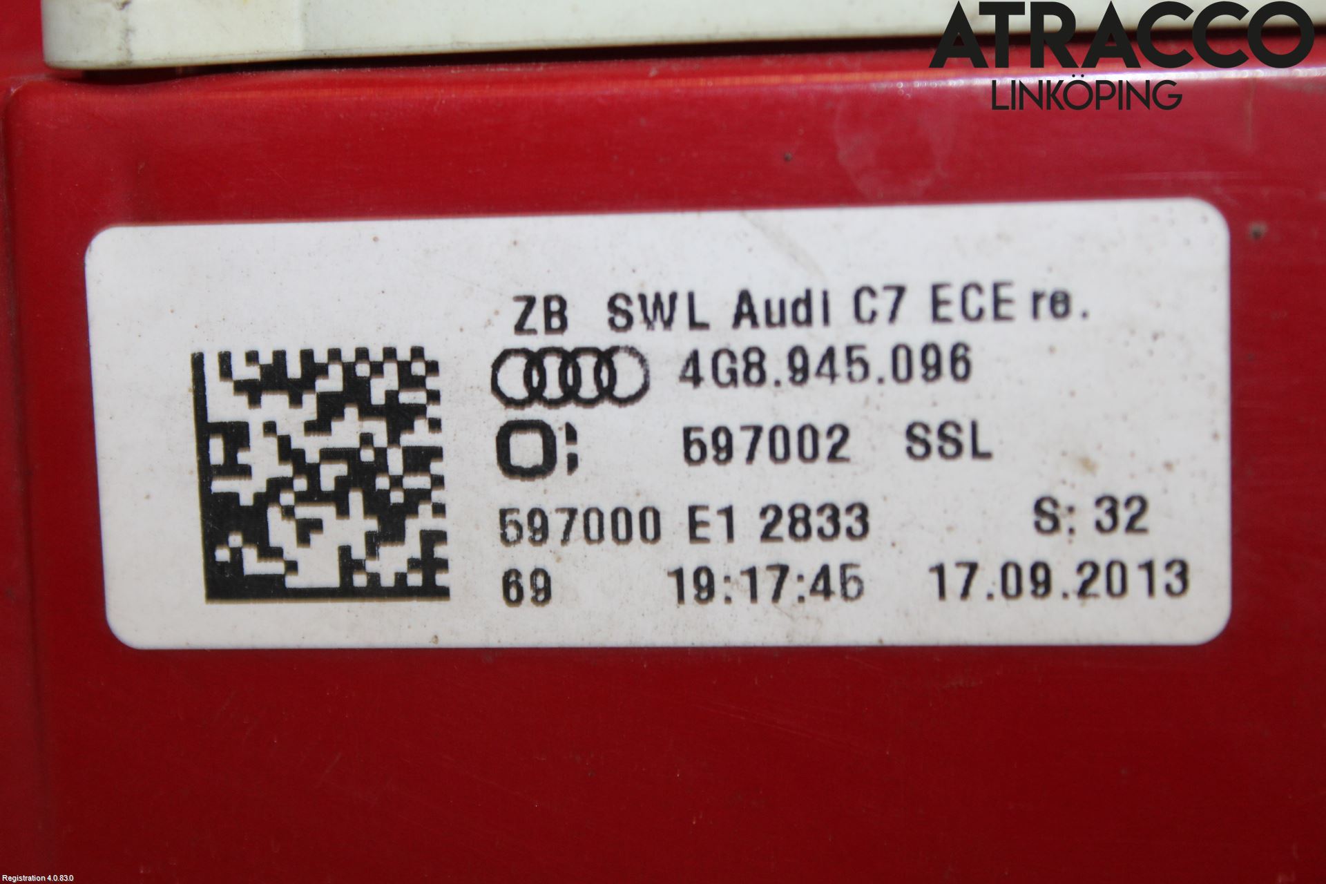 Audi A7/S7 4G 11-17 Baklykt Høyre