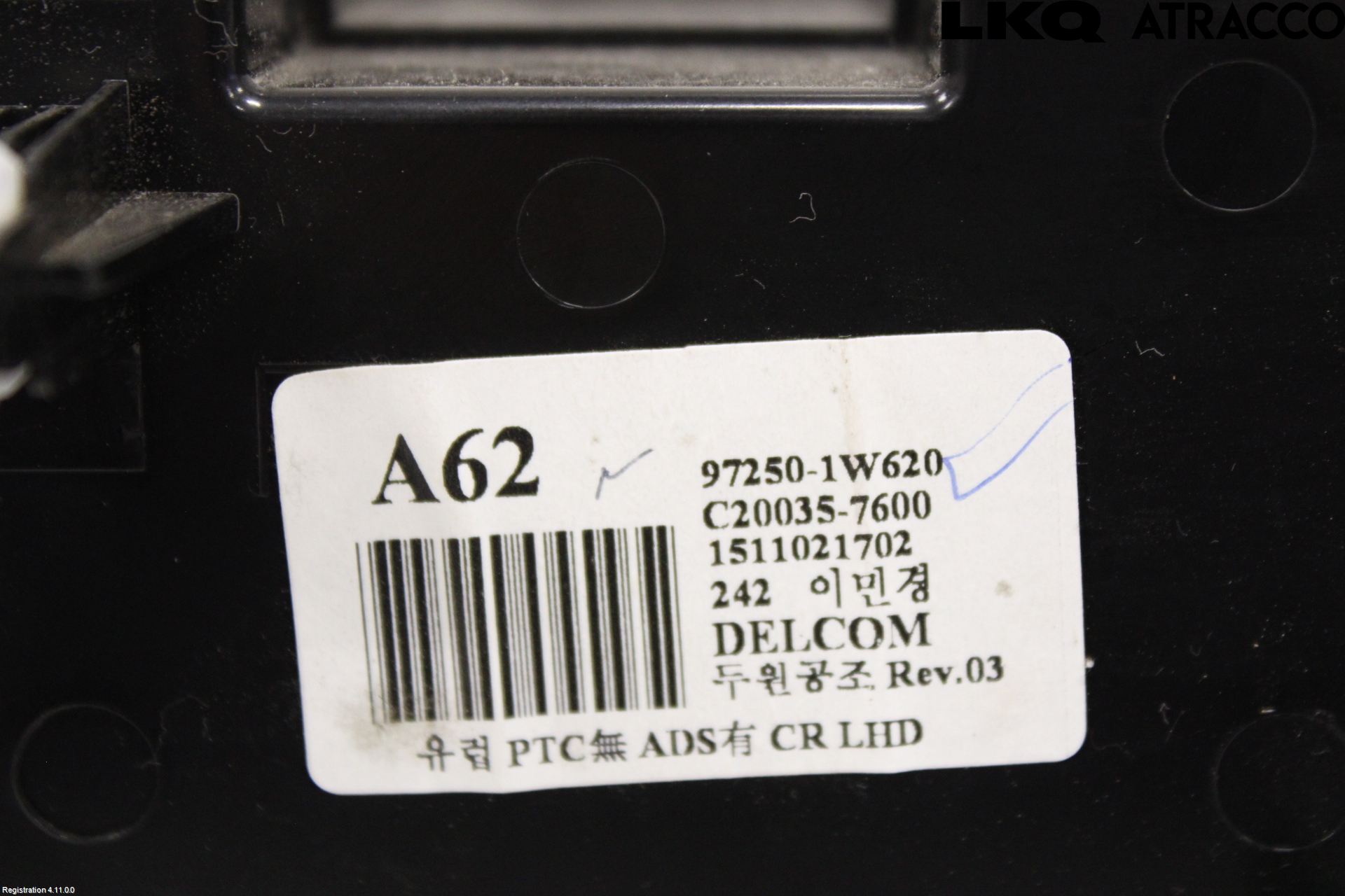 Kia RIO 12-16 Varme Ac Betjening-Display