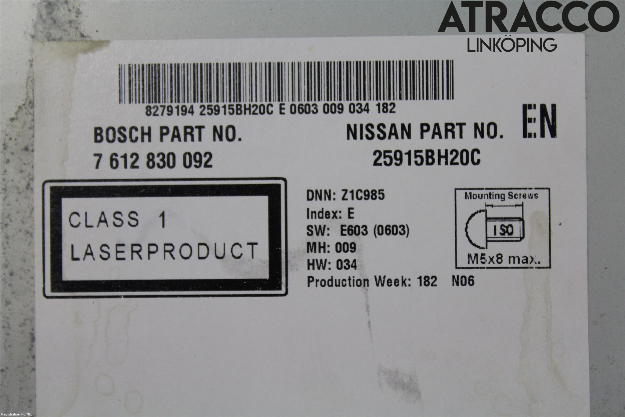 Nissan QASHQAI 10-14 Stereo Radio Med Cd