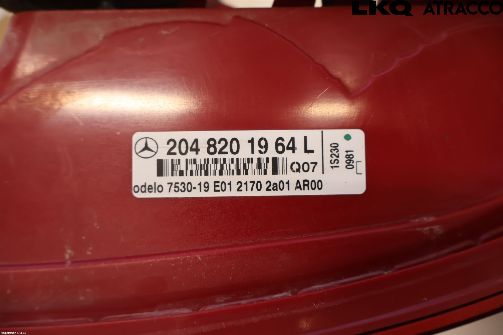 Mercedes-Benz MB C-KLASS (W204) 07-15 Baklykt Venstre