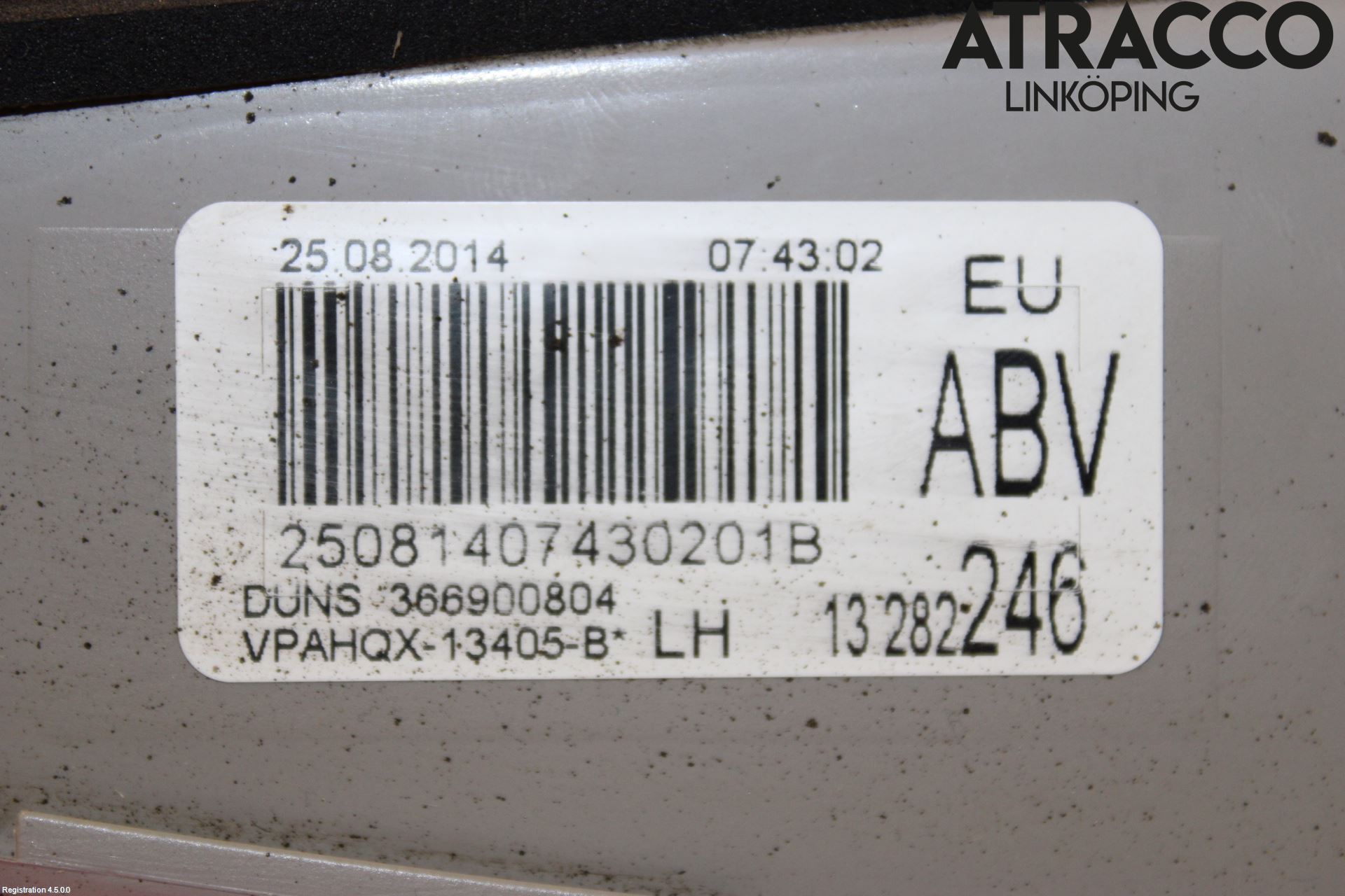 Opel ASTRA J 10-15 Baklykt Venstre  På Luke(Indre