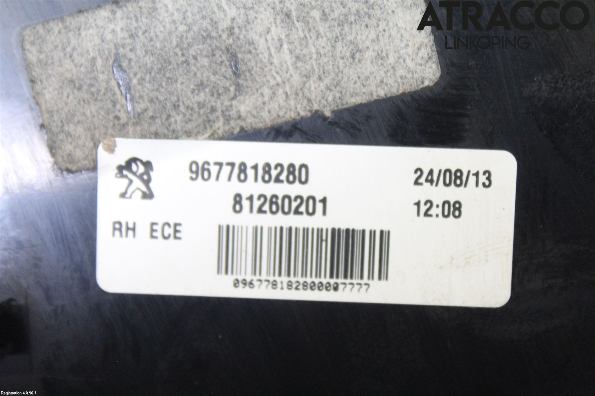 Peugeot 308 14-21 Baklykt Høyre  På Luke(Indre)