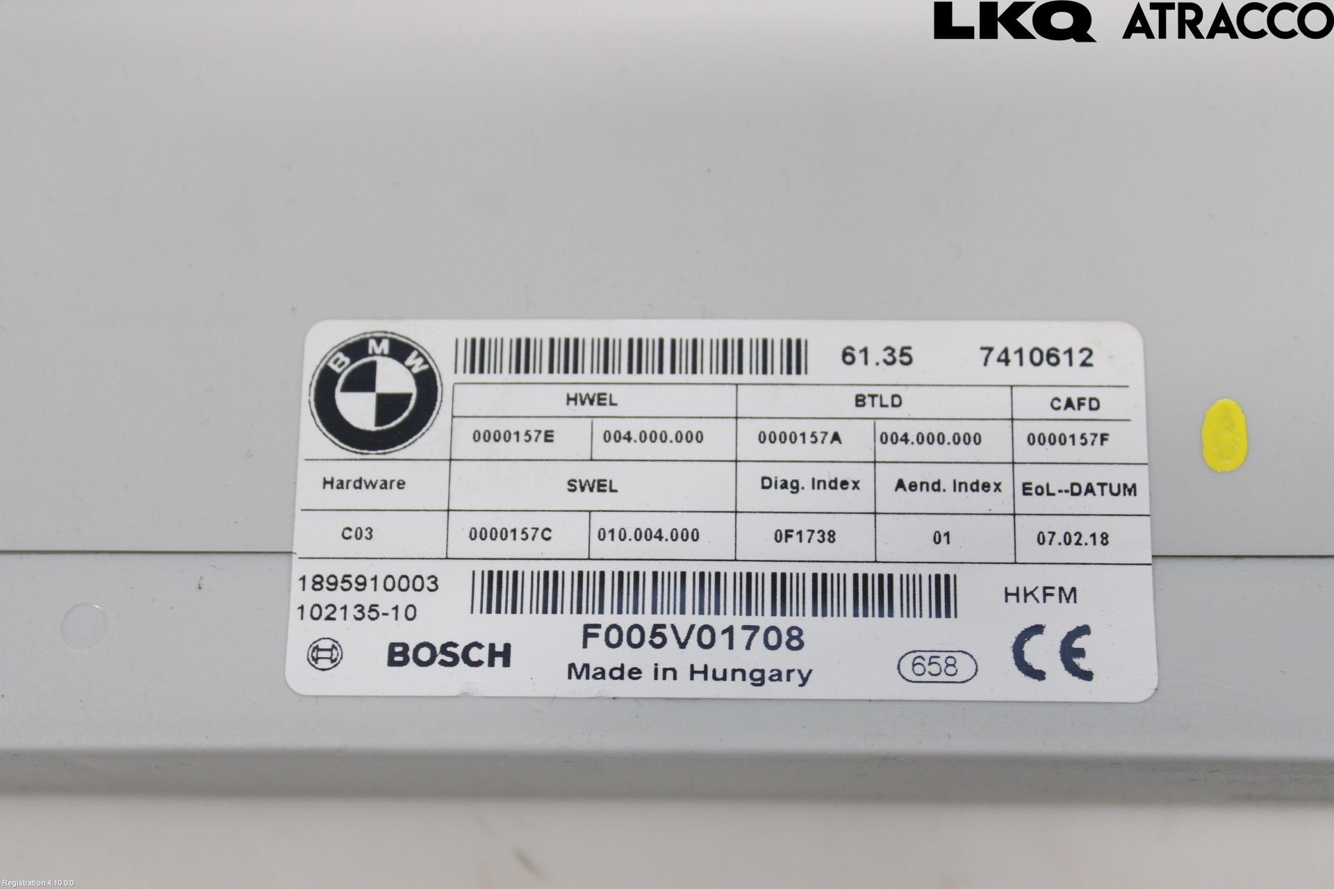 BMW 3 GT F34 13-19 Styreenhet Bakluke