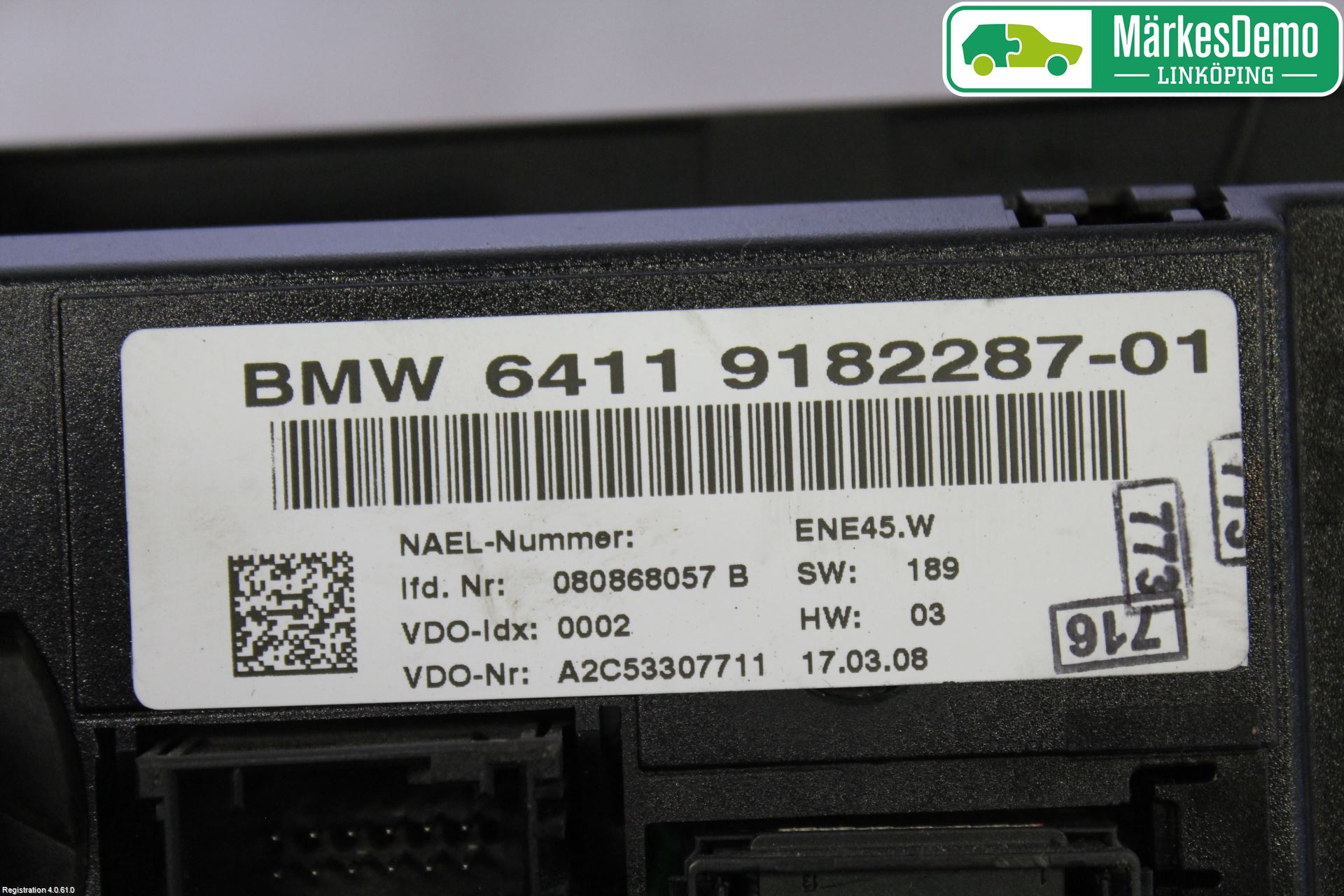 BMW 3 E90/91 SED/TOU 05-12 Varme Ac Betjening-Display