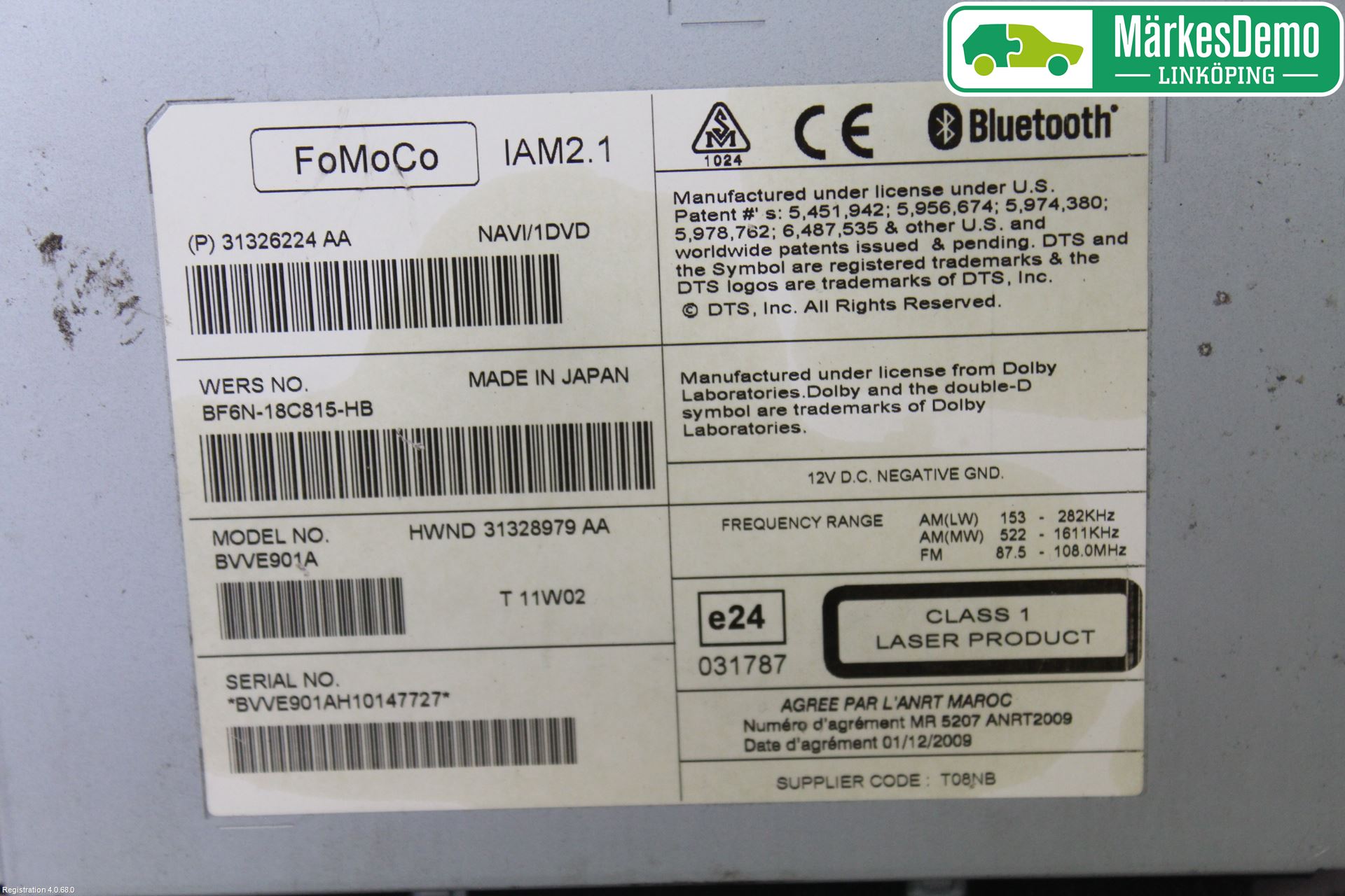 Volvo V60 11-13 Stereo Radio Med Cd