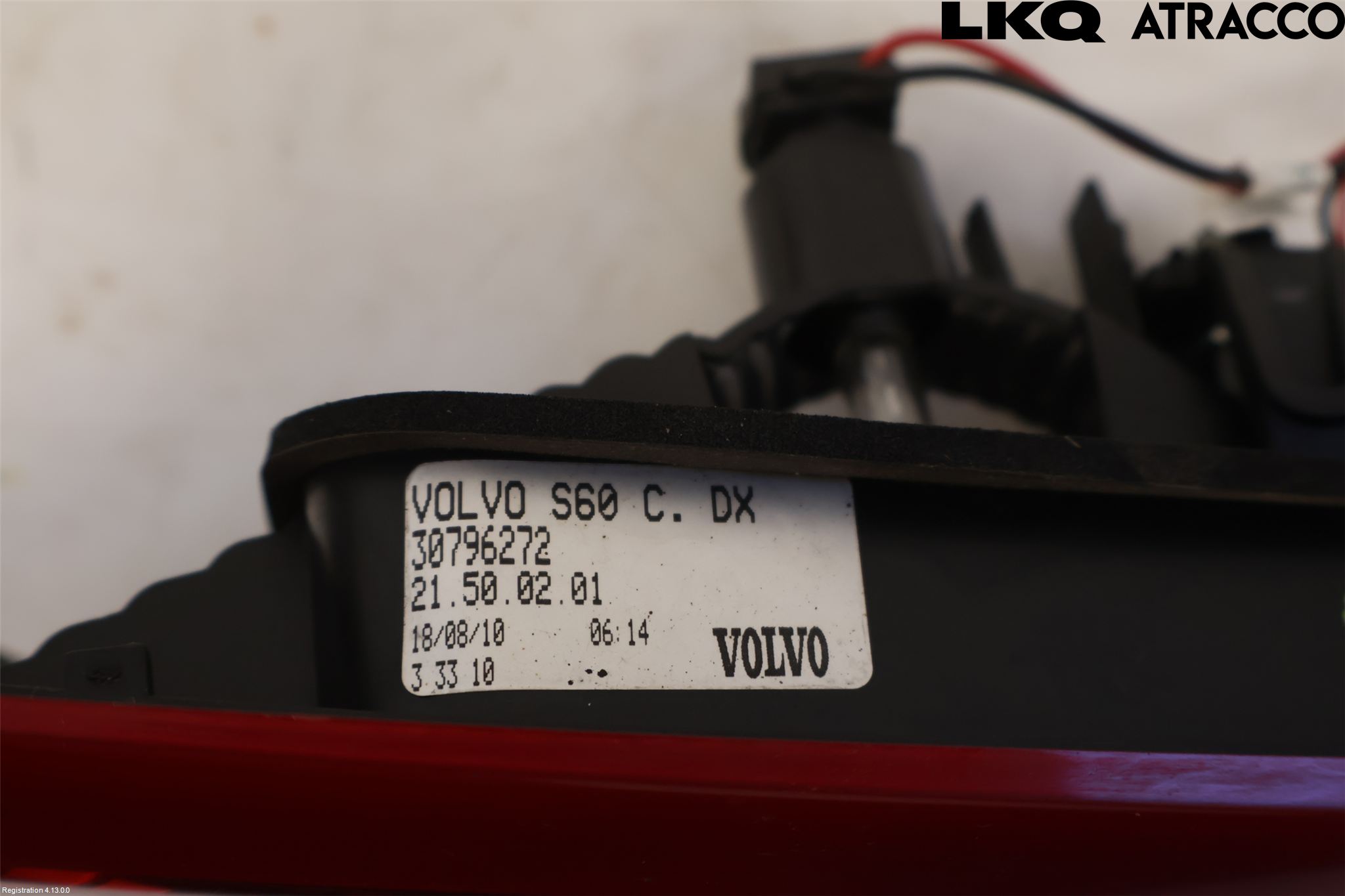 Volvo S60 11-13 Baklykt Høyre  På Luke(Indre)