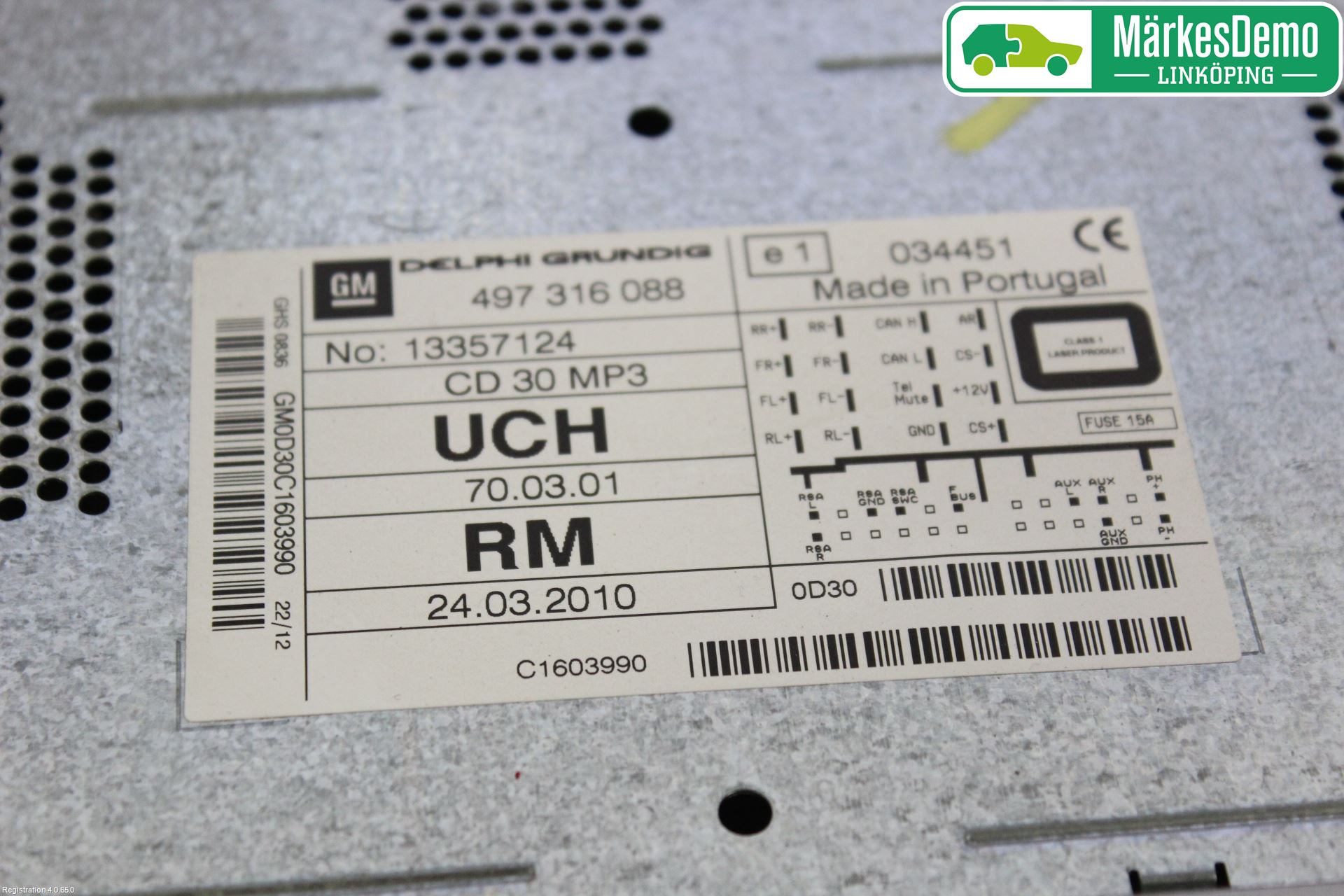 Opel CORSA D 07-14 Stereo Radio Med Cd
