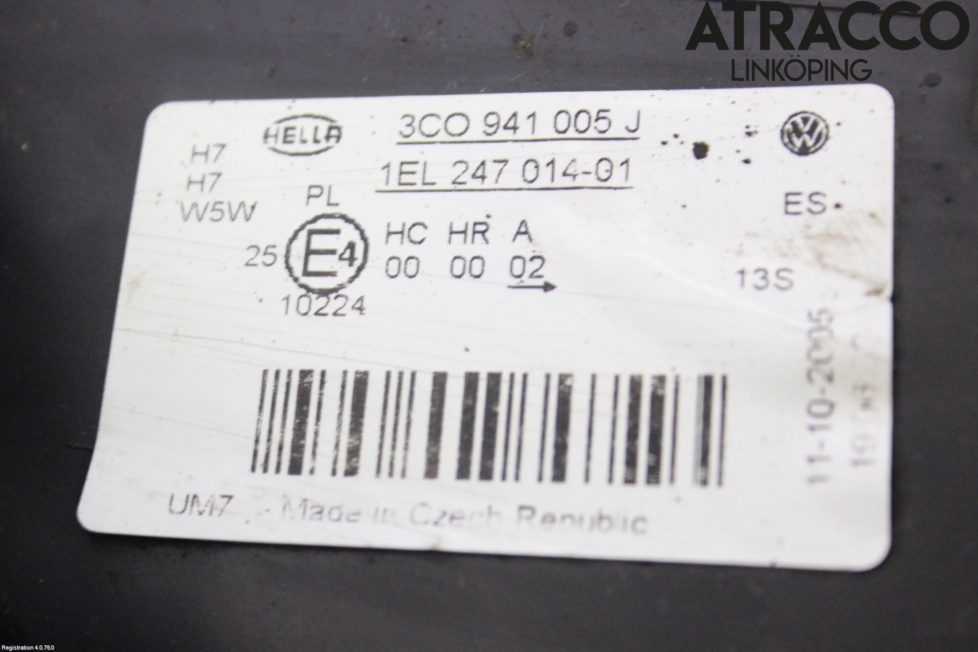 Volkswagen VW PASSAT 05-11 Frontlykt Venstre