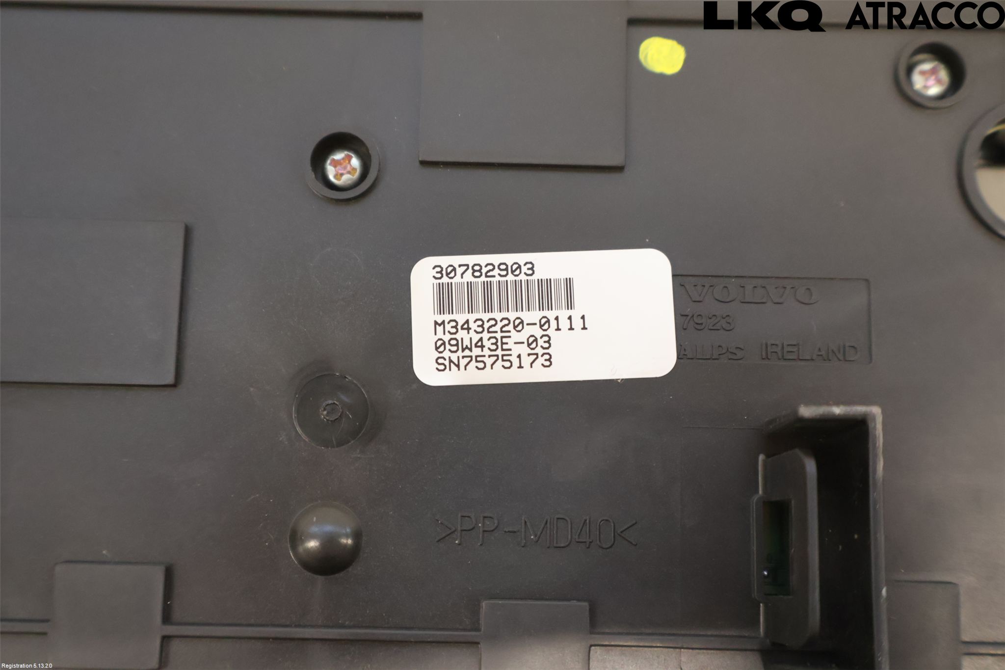 Volvo XC60 09-13 Varme Ac Betjening-Display
